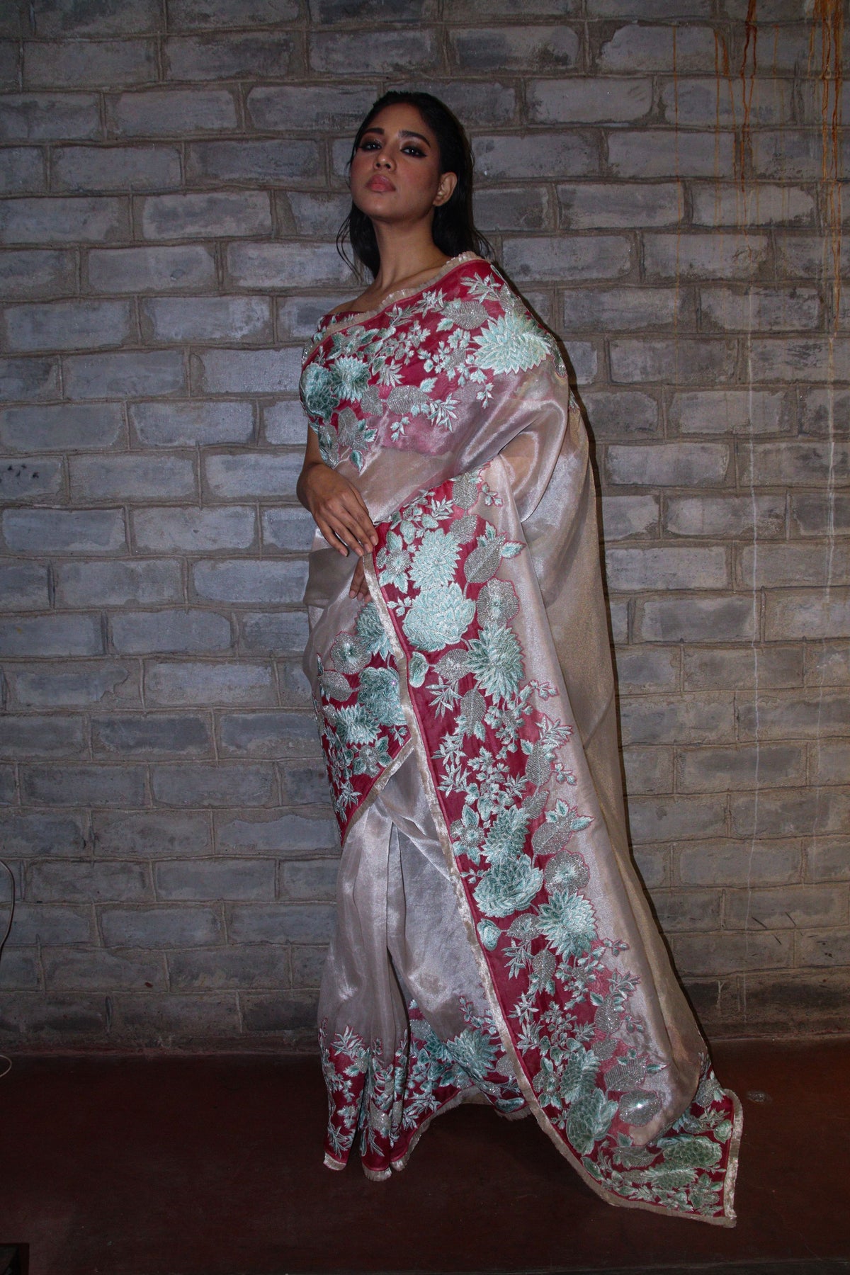 Silver Tissue Saree