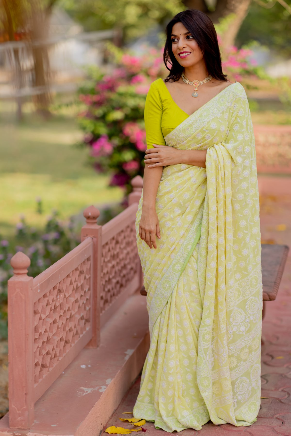 Marigold Buta Saree