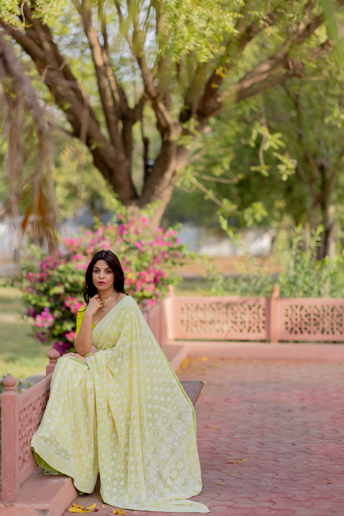 Marigold Buta Saree