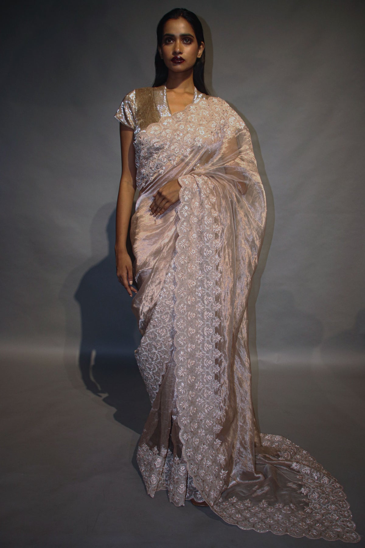 Grill Edit Rose Gold Saree