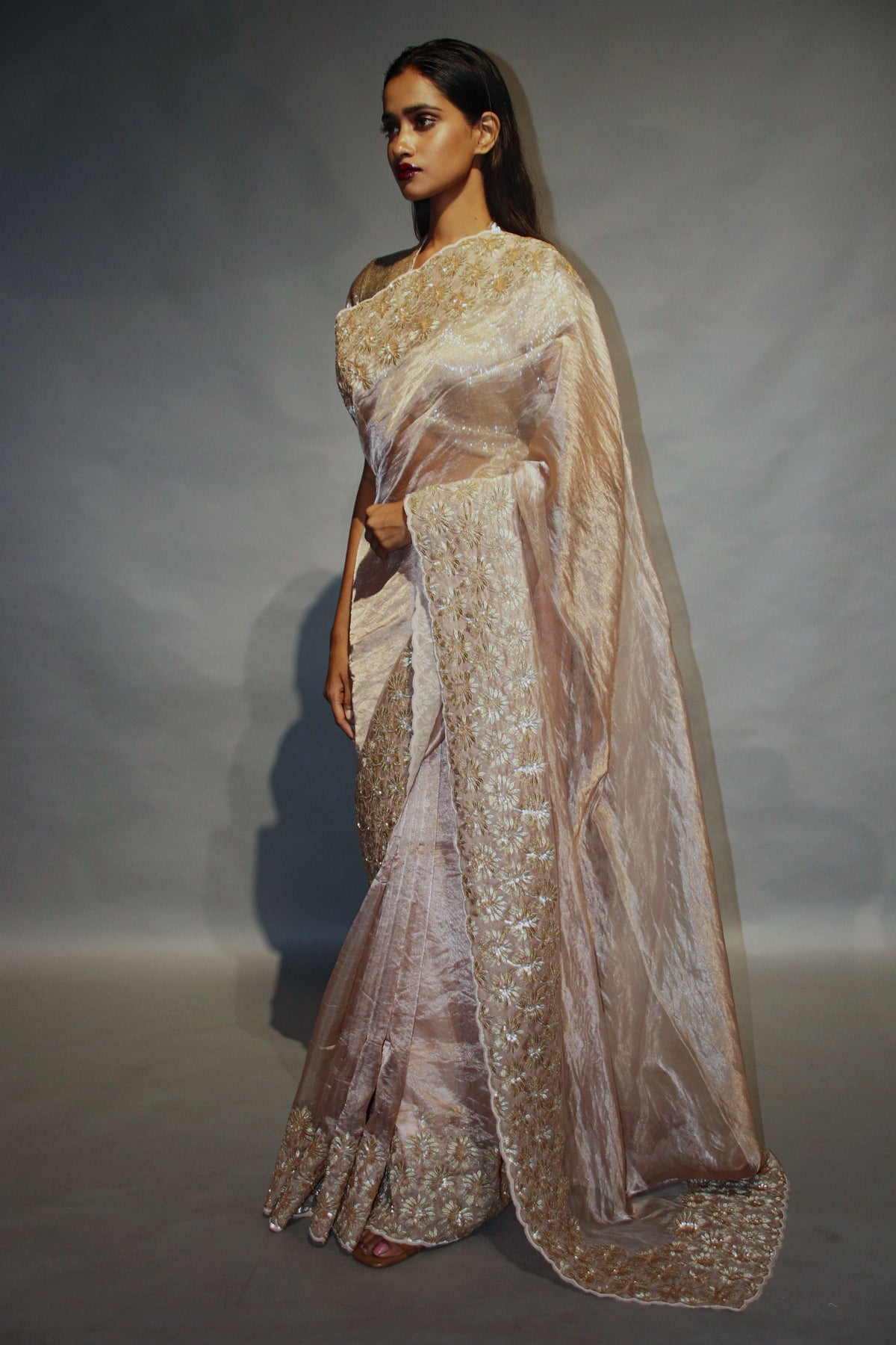 Rose Gold Saree