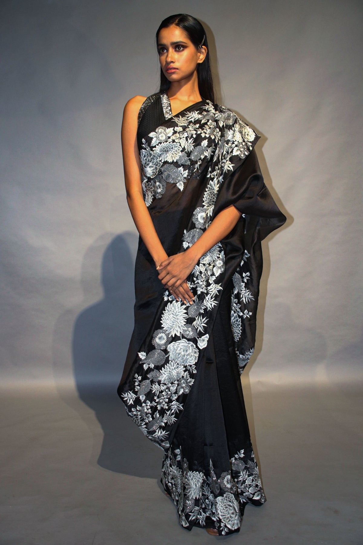 Black Organza Saree