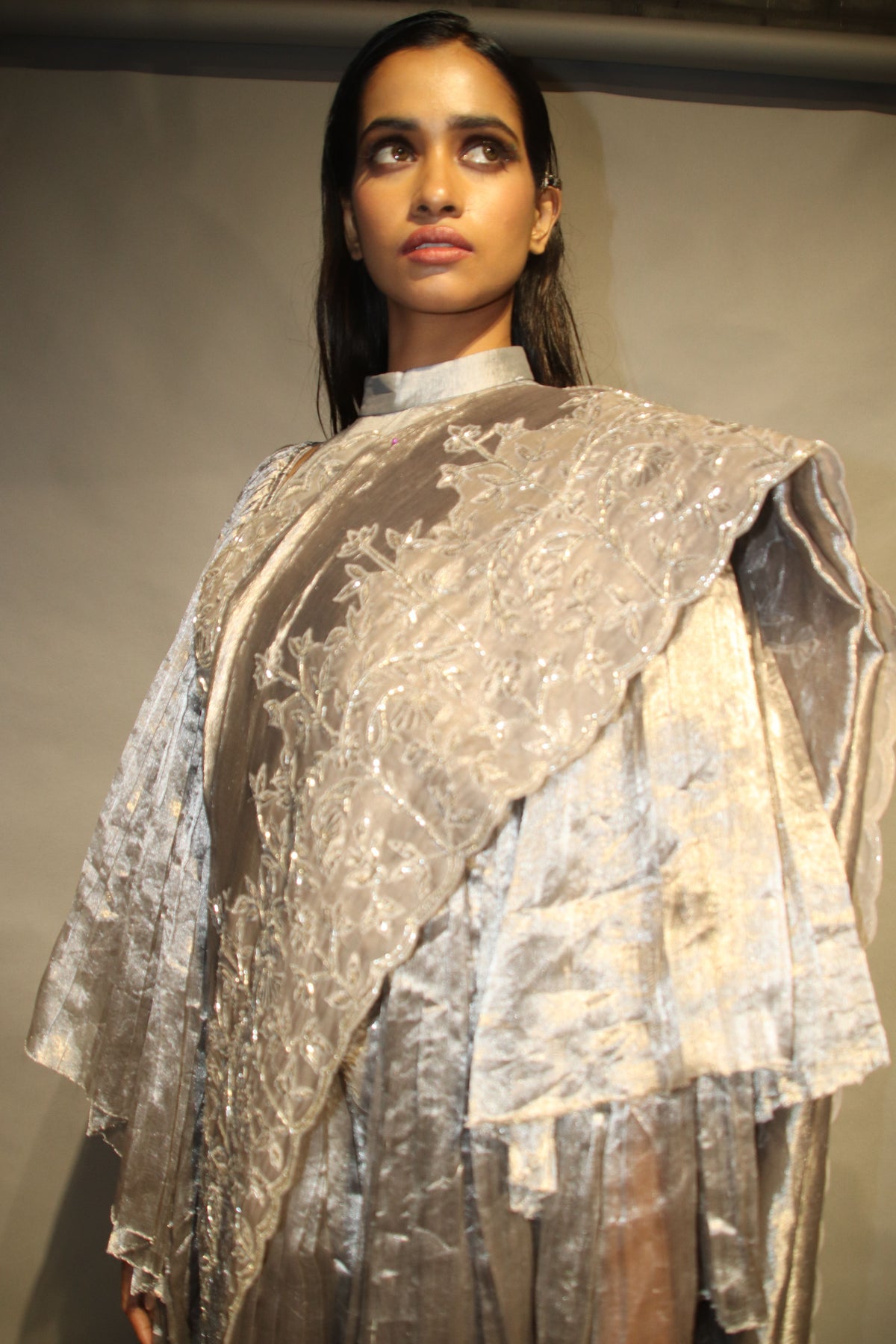 Silver Tissue Saree