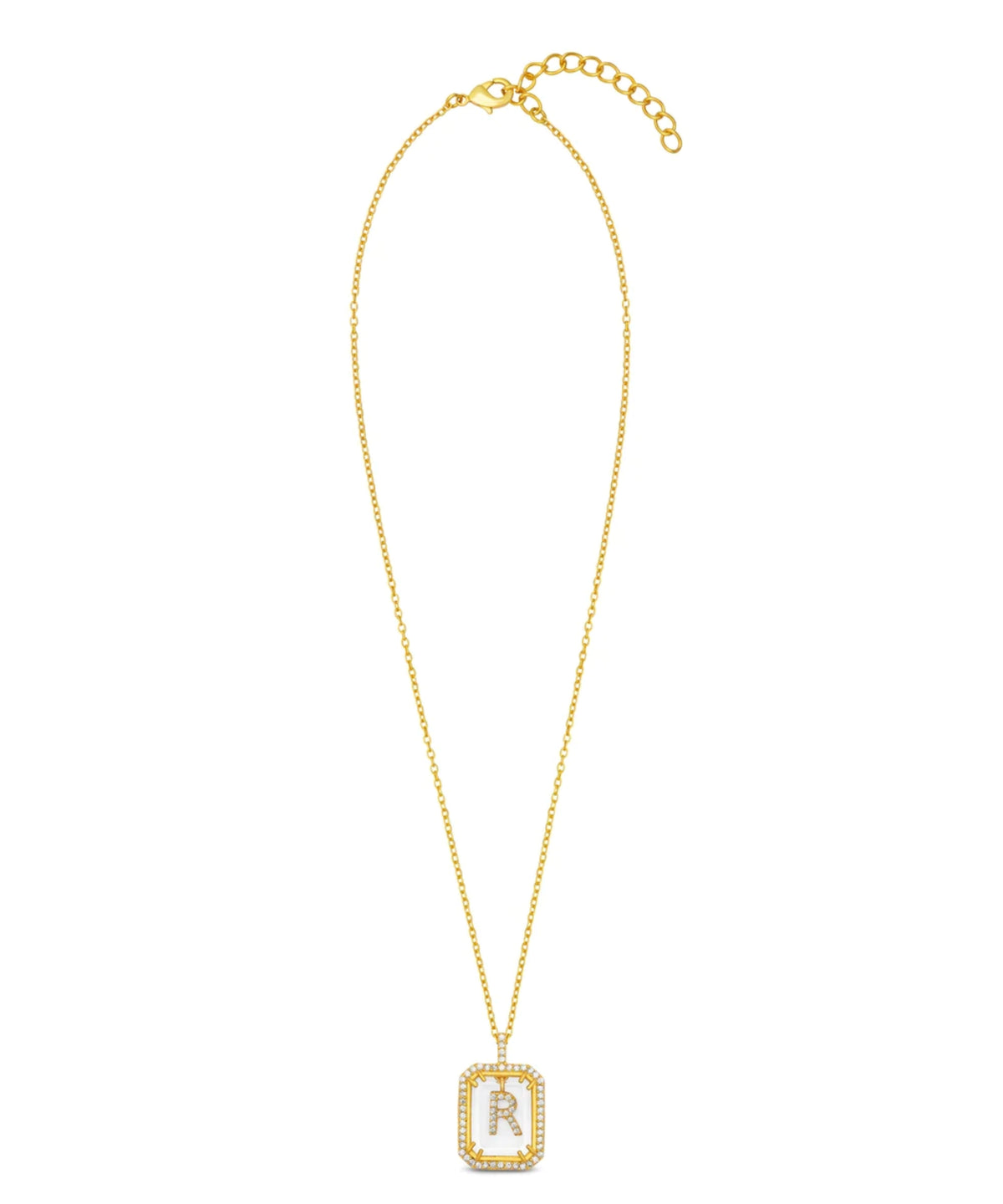 Initial Diamond Necklace R