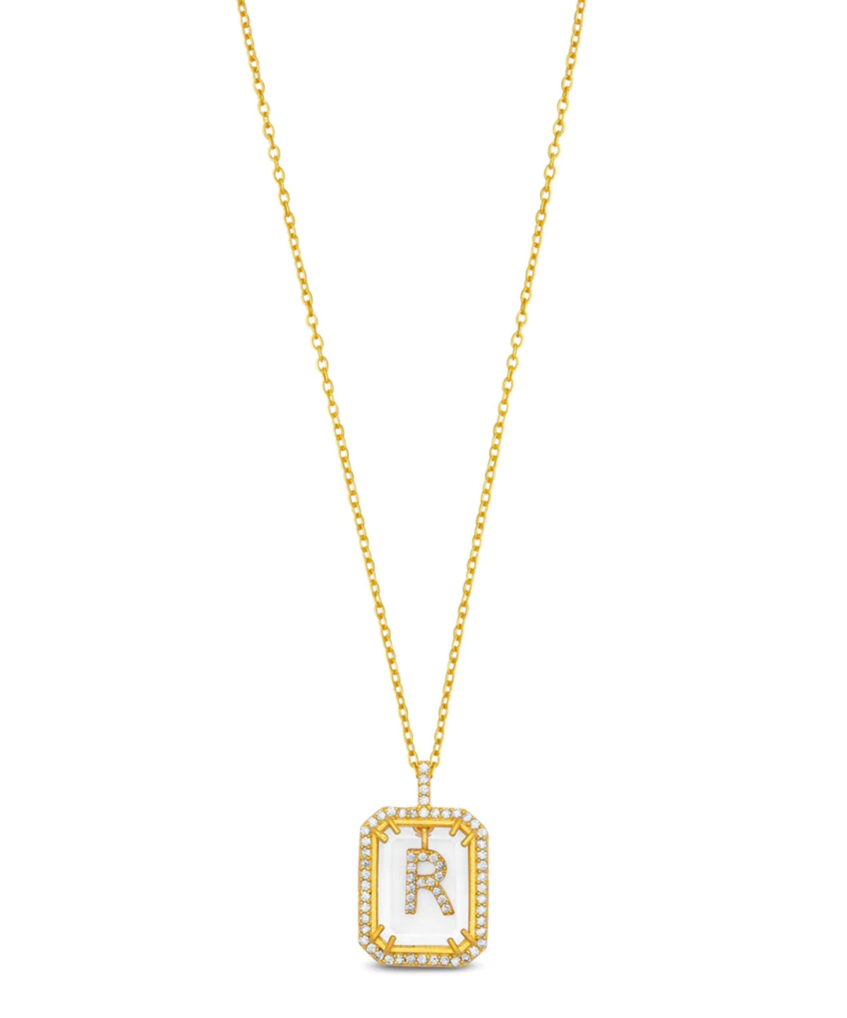 Initial Diamond Necklace R