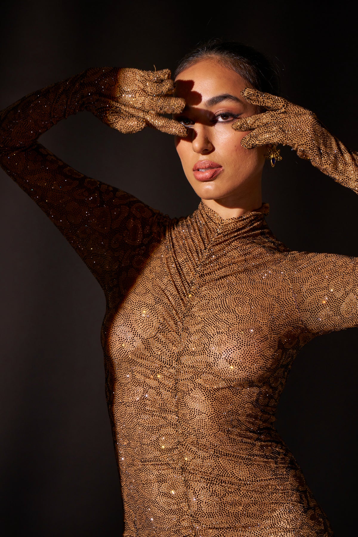 Brown Wild Cat Gown