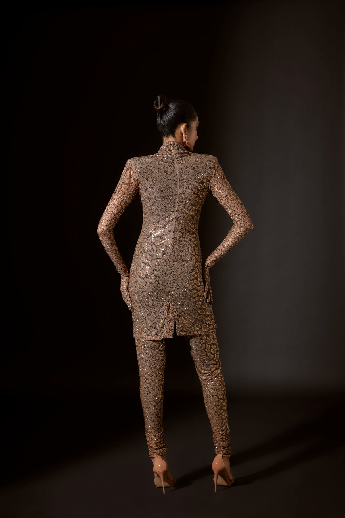 Brown Leopard Luxe Suit