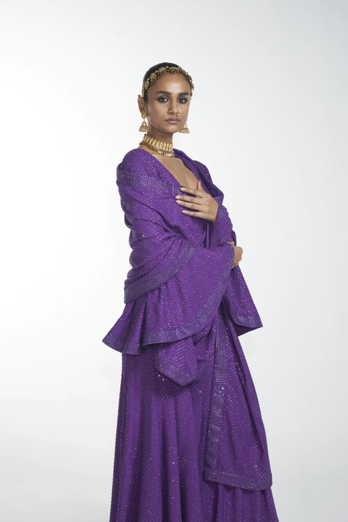 Crystal Jumpsuit With Dupatta