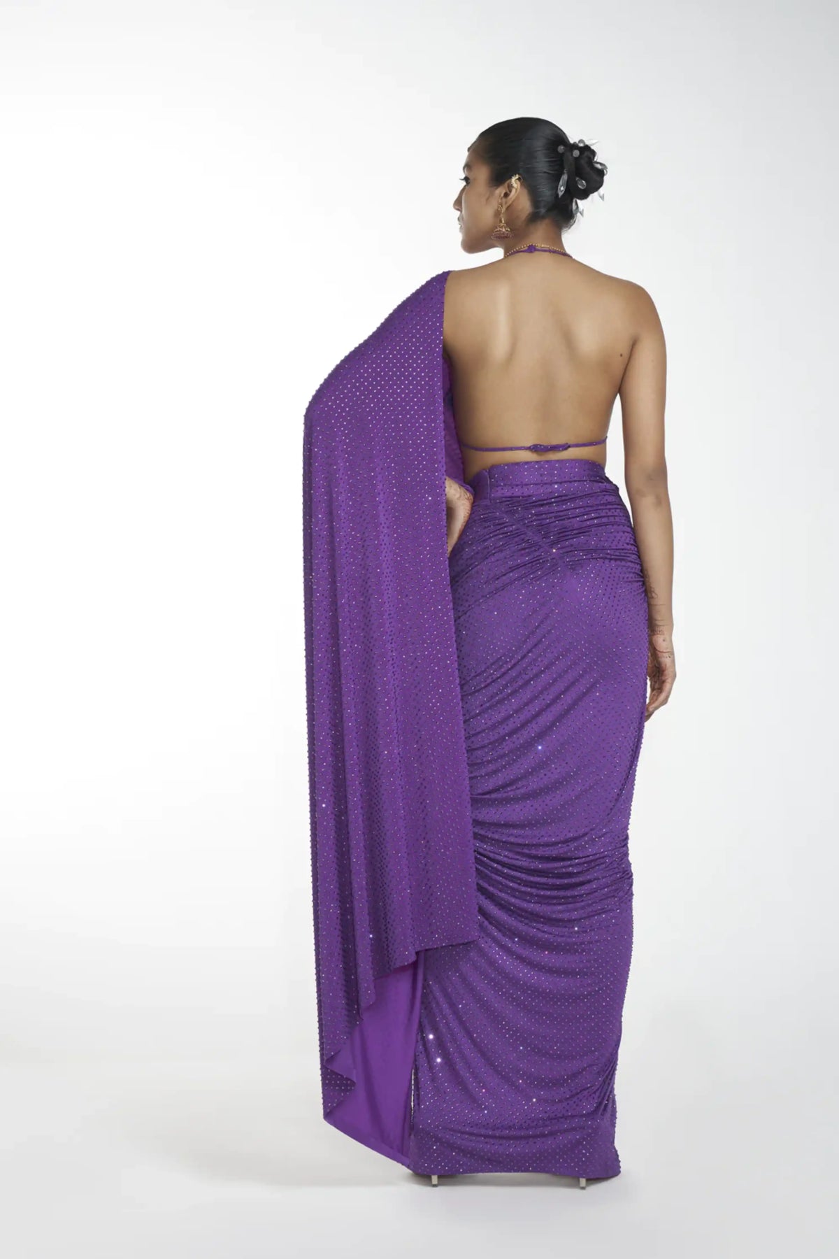 Purple Saree Set