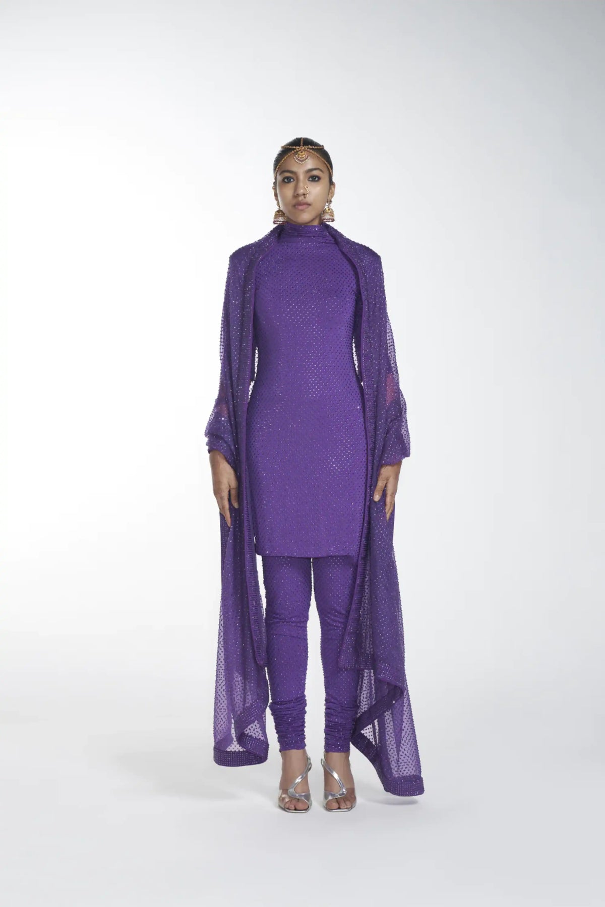 Crystal Purple kurta Set