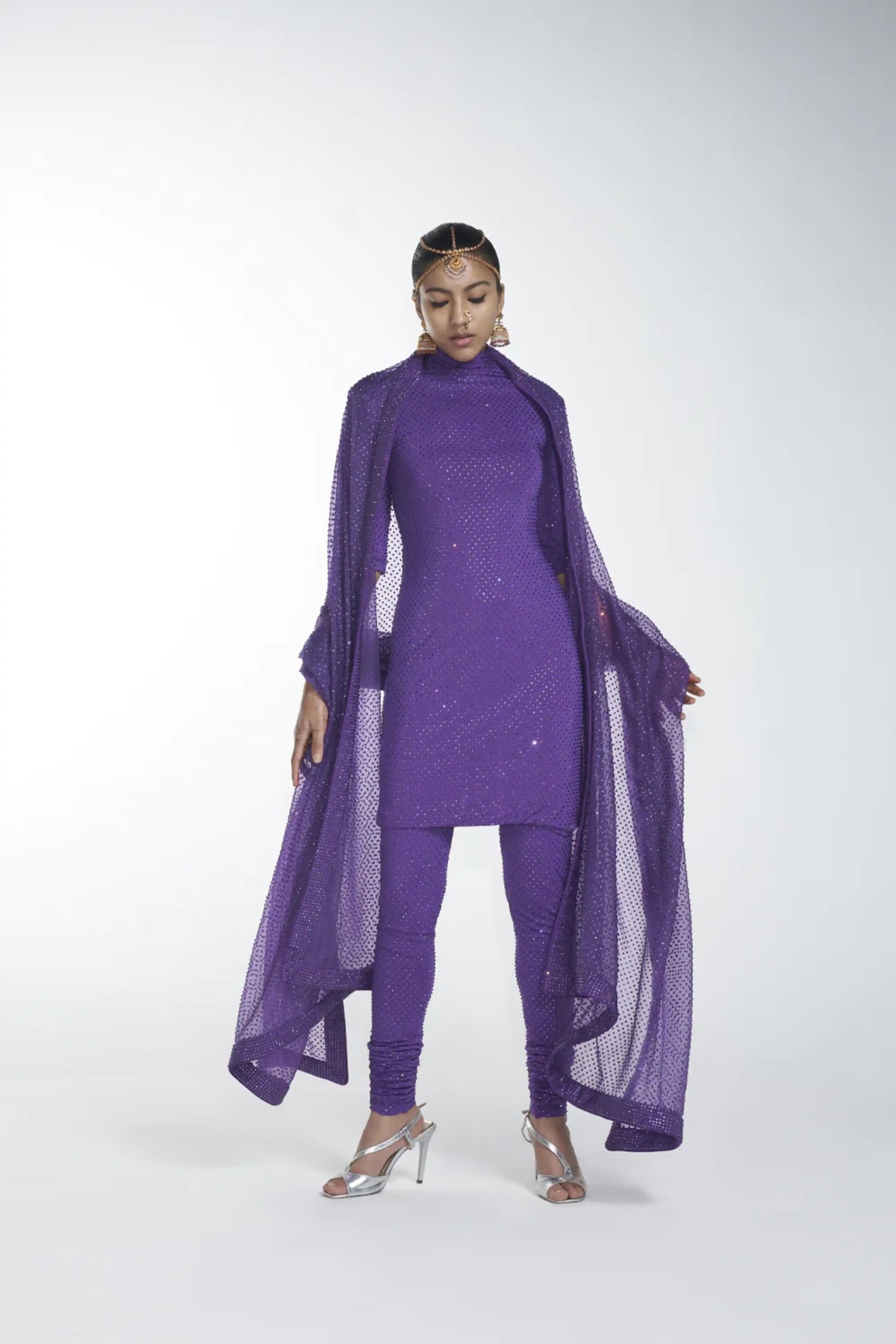 Crystal Purple kurta Set