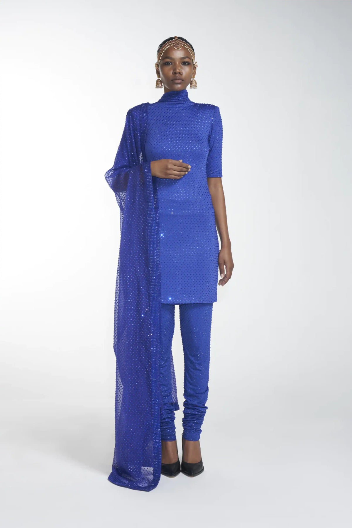 Crystal kurta and legging with dupatta