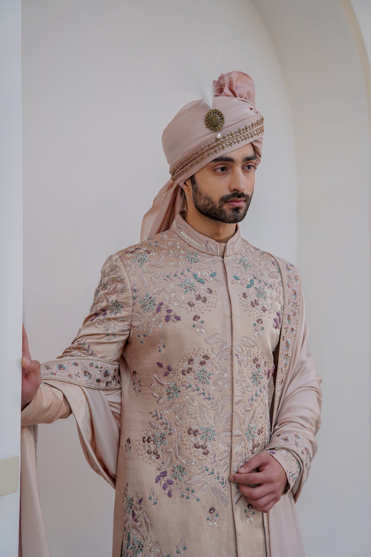 Blush Sherwani Set