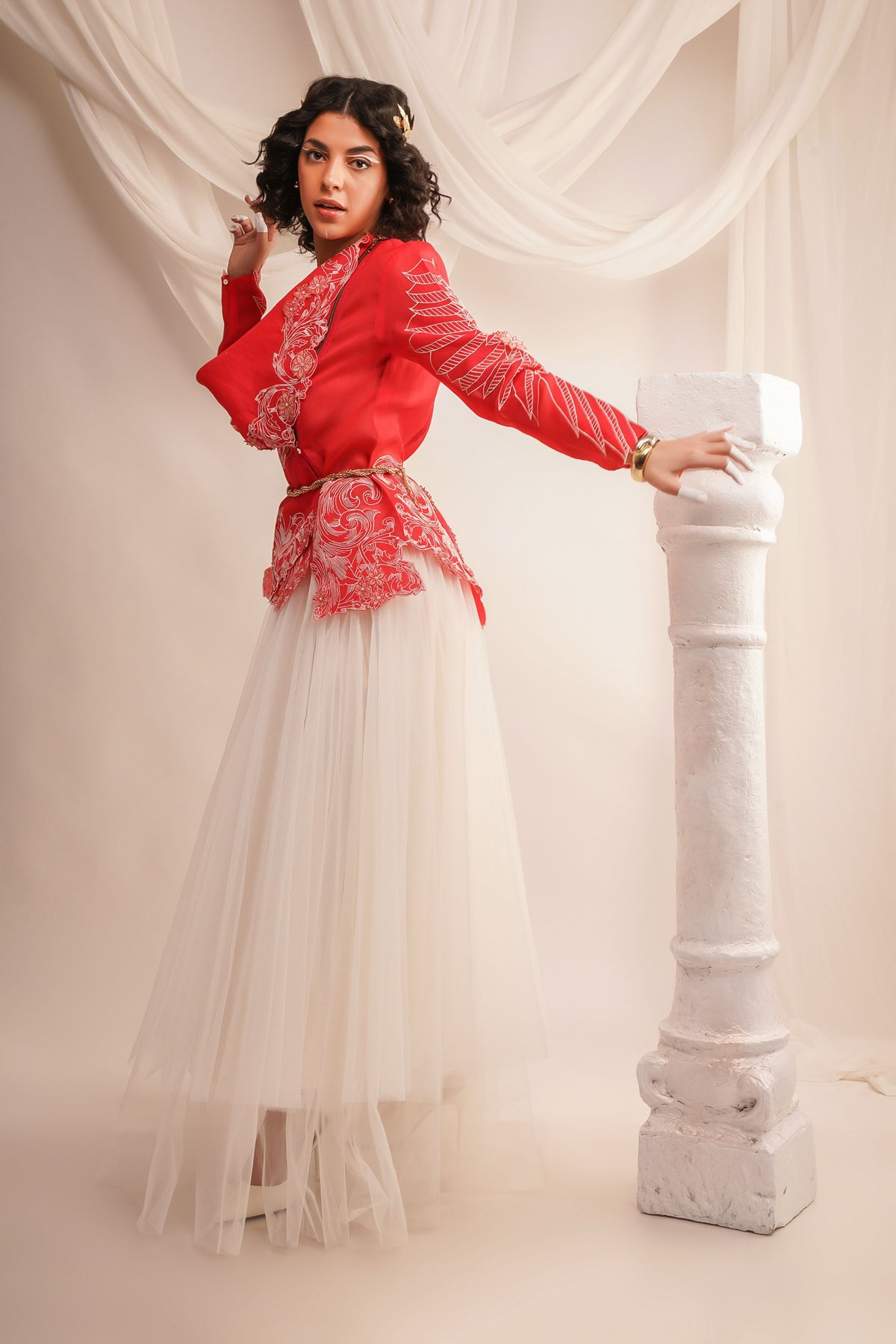 Coral Organza Jacket