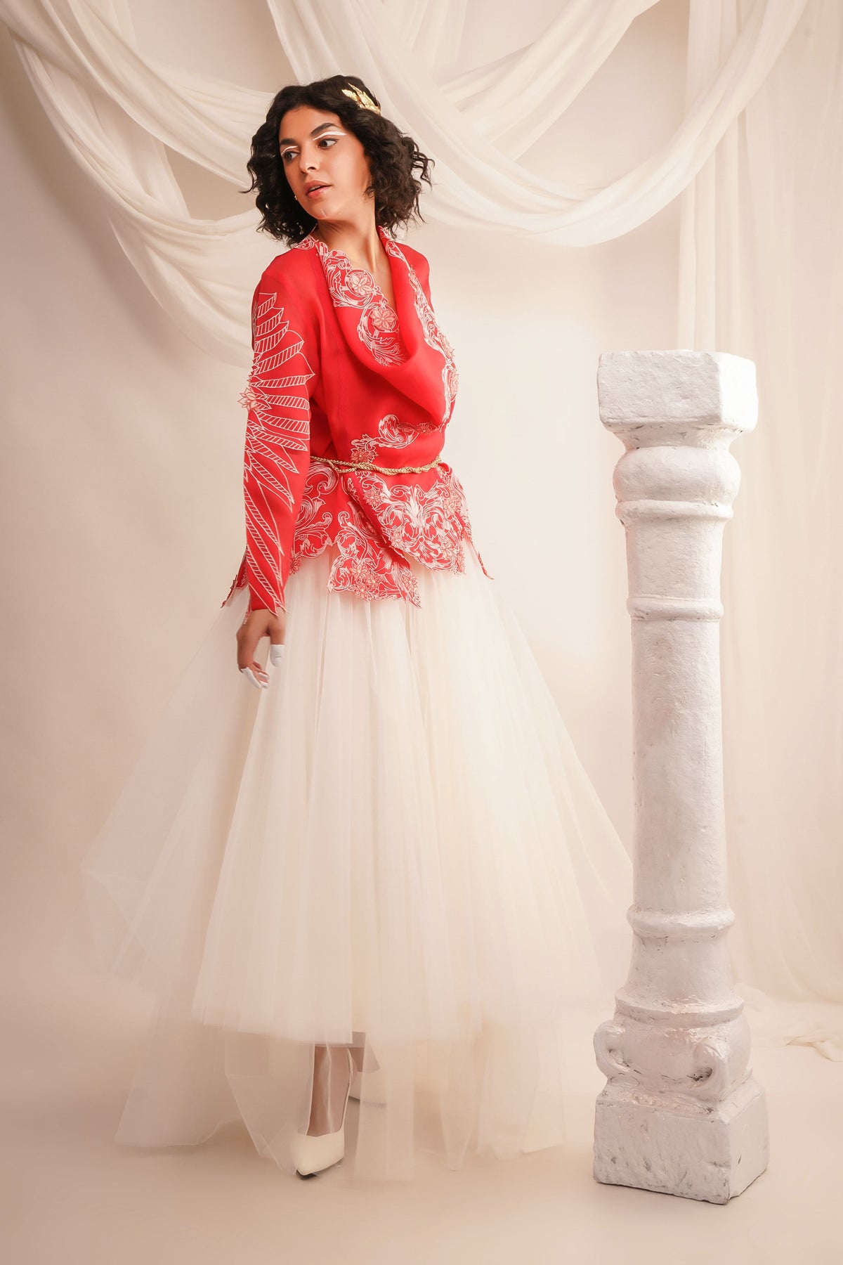 Coral Organza Jacket