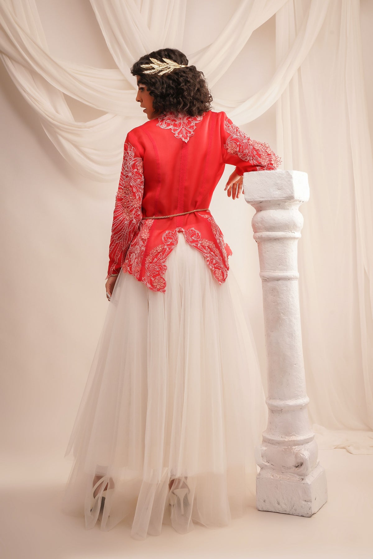 Coral Organza Jacket