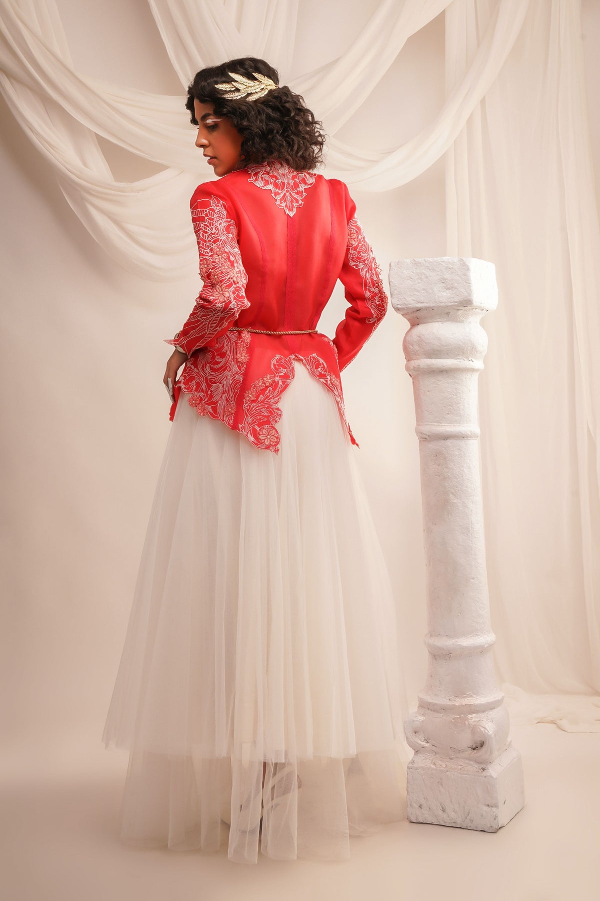 Coral Organza Jacket