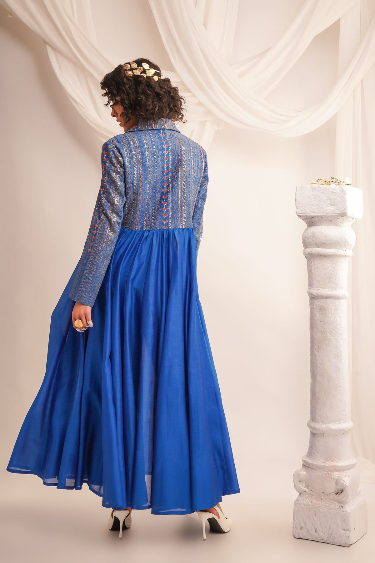 Cobalt Anarkali Set