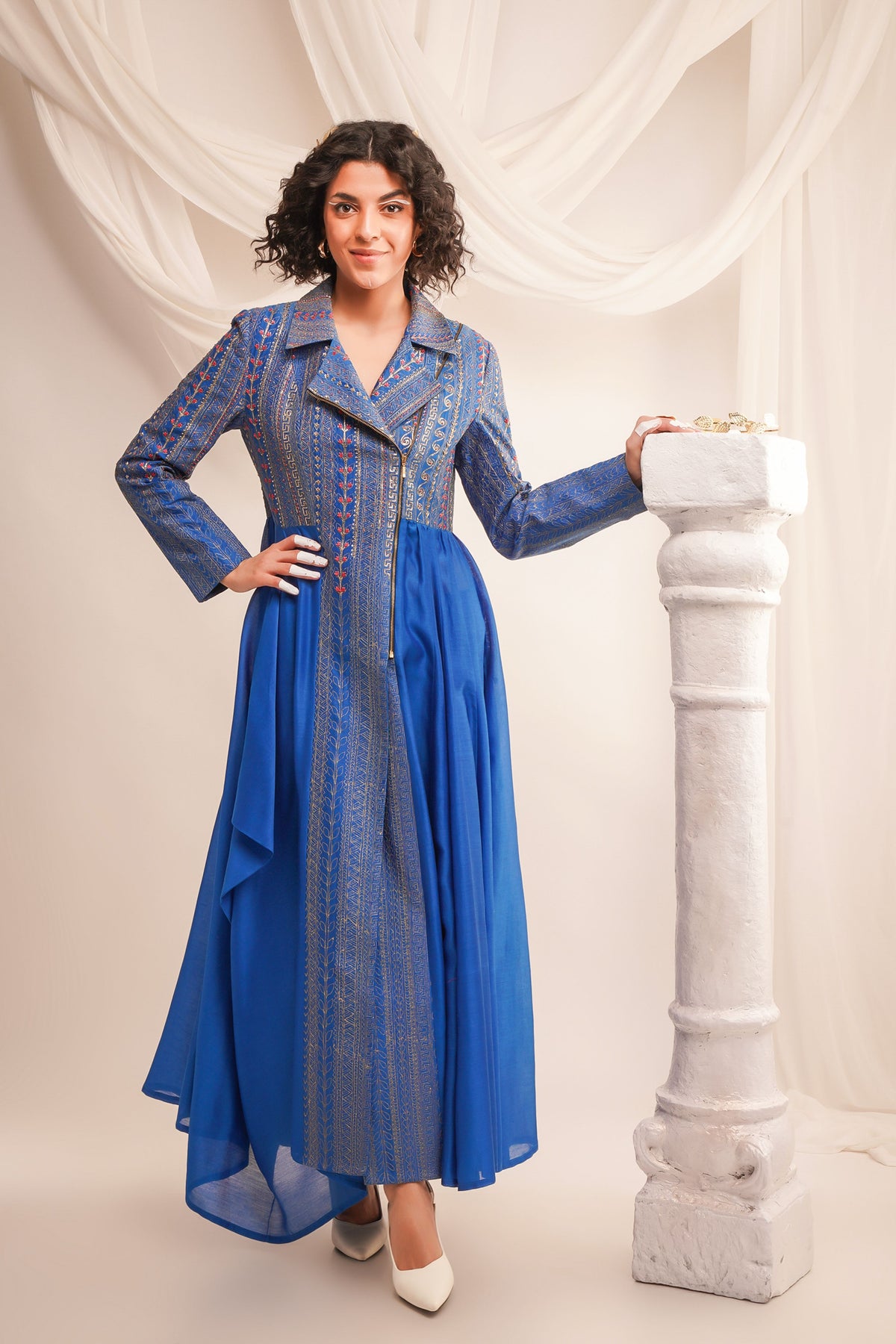 Cobalt Anarkali Set