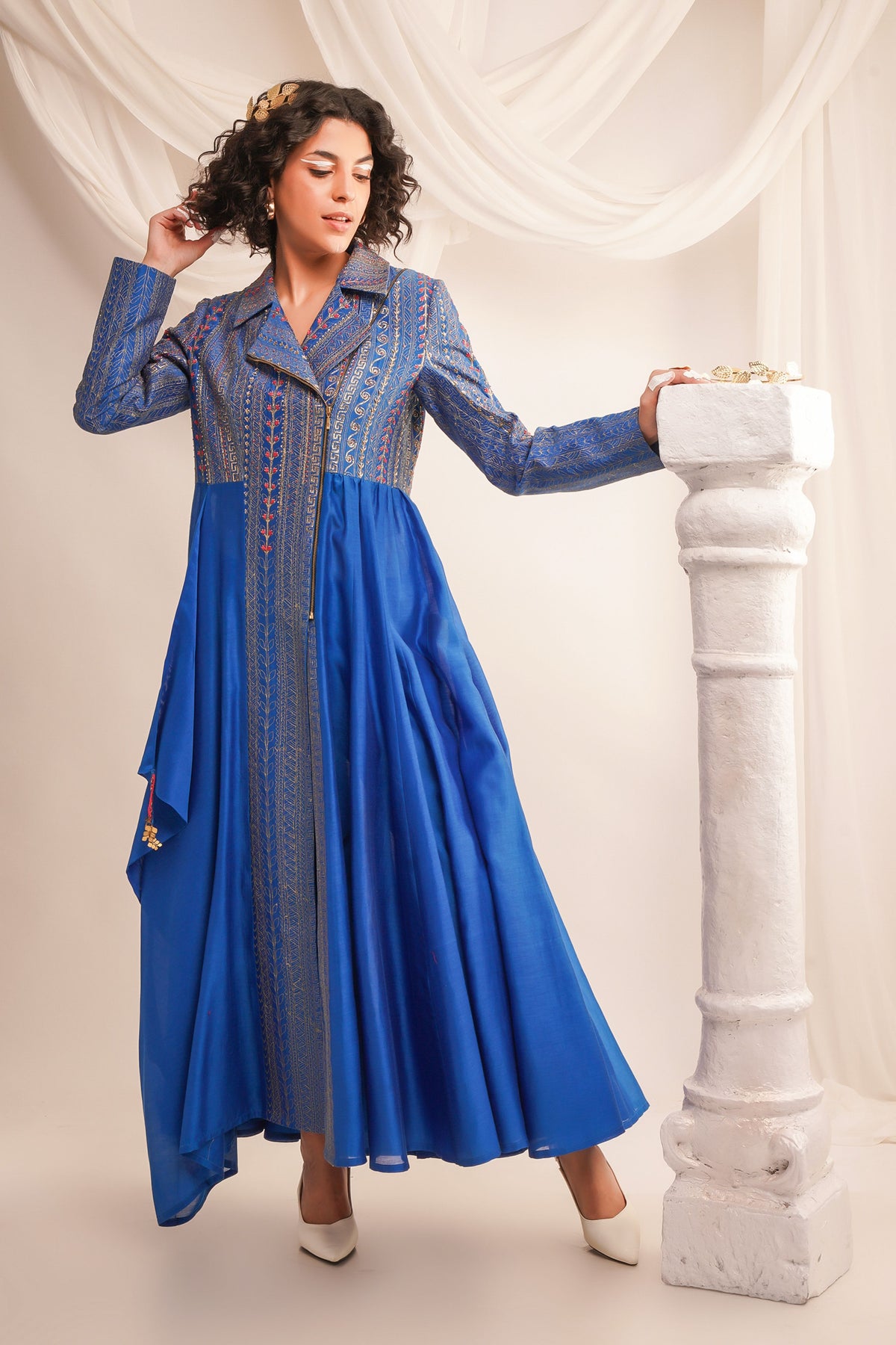 Cobalt Anarkali Set