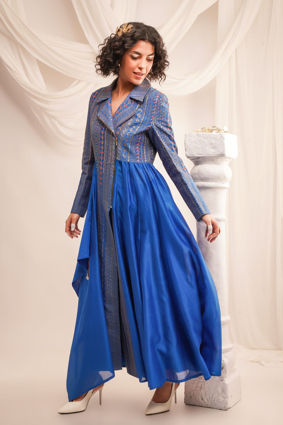 Cobalt Anarkali Set