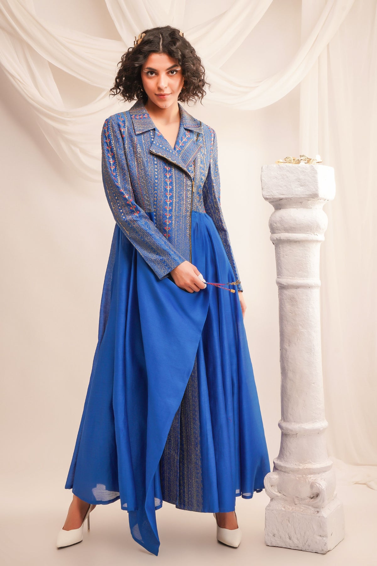 Cobalt Anarkali Set