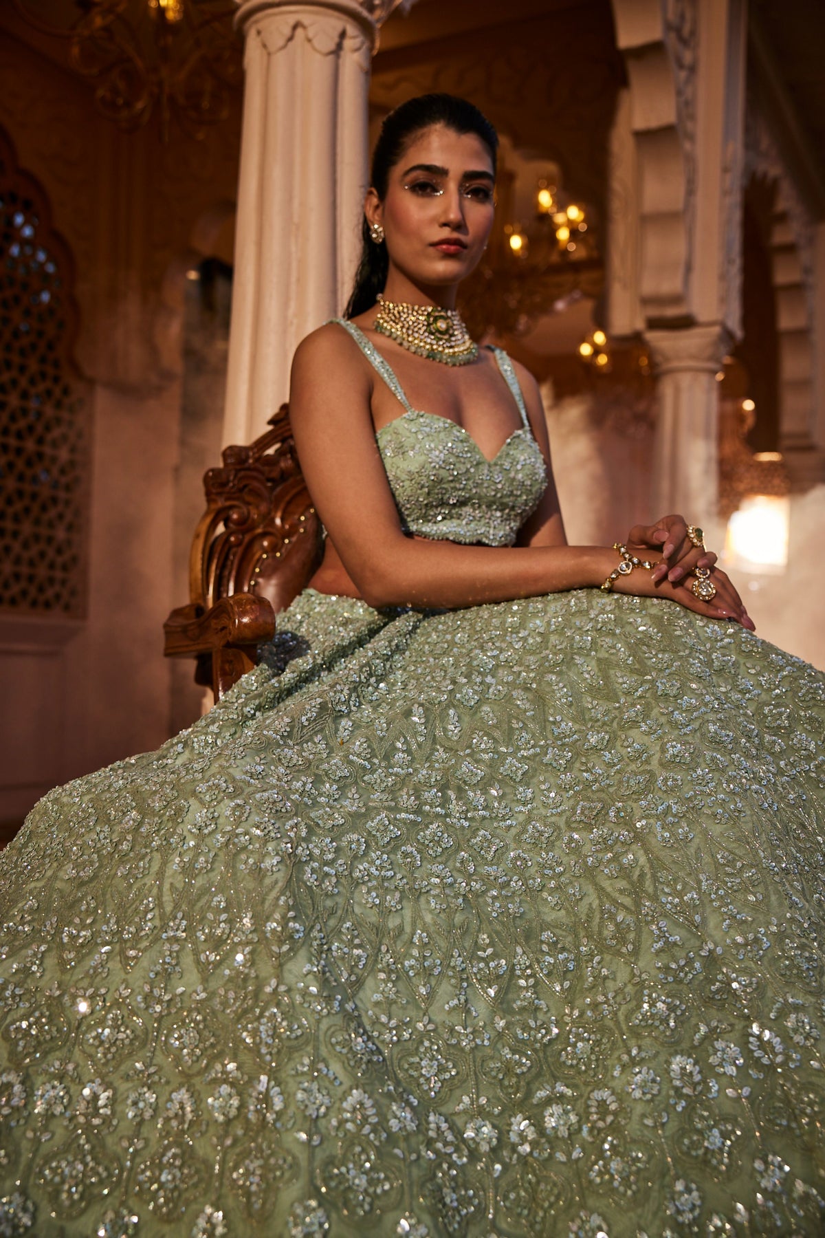 Firoza Embroidered Lehenga