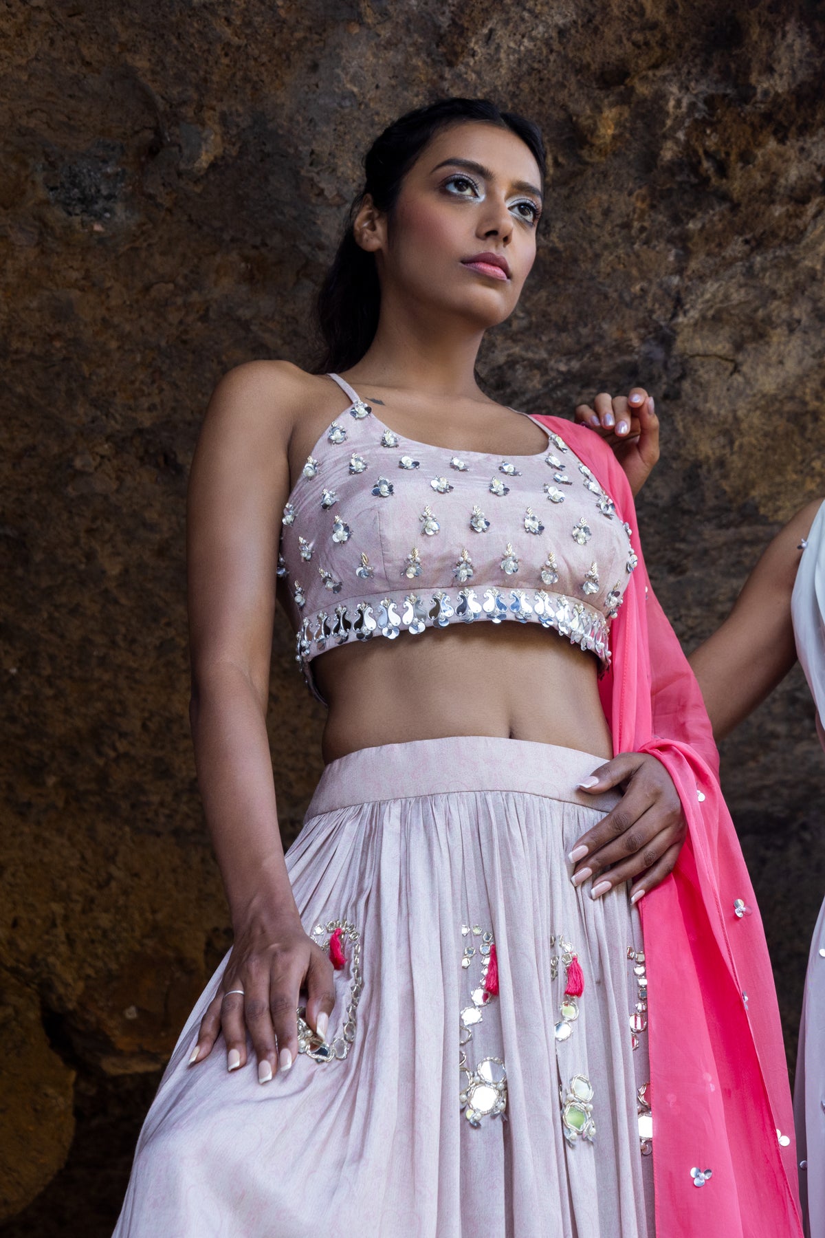 Onion Pink Lehenga Set