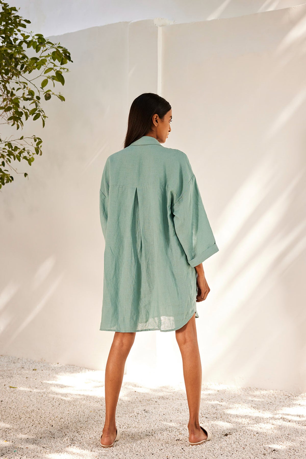 Blue haze shirt dress