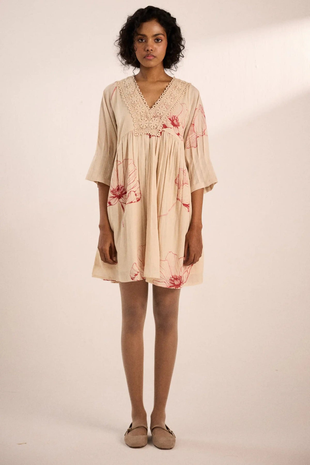 Oatmeal Poppy Dress