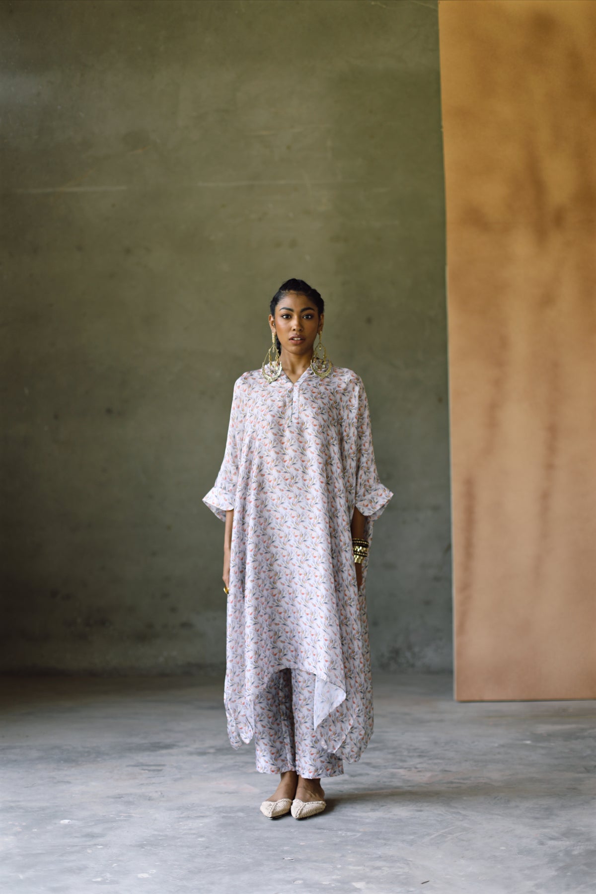 Oxford Long Kaftan  &amp; Pant Co-Ord Set