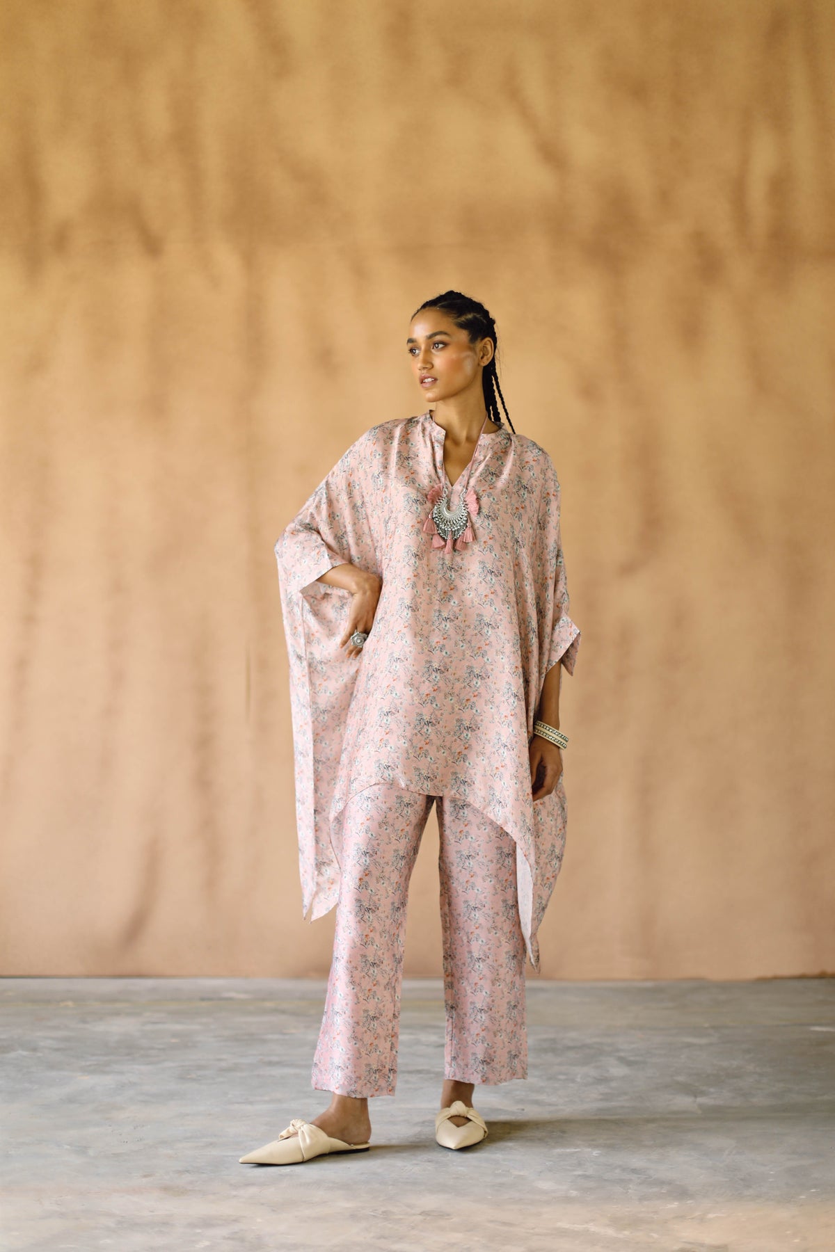 Melon Short Kaftan &amp; Pant Co-Ord Set