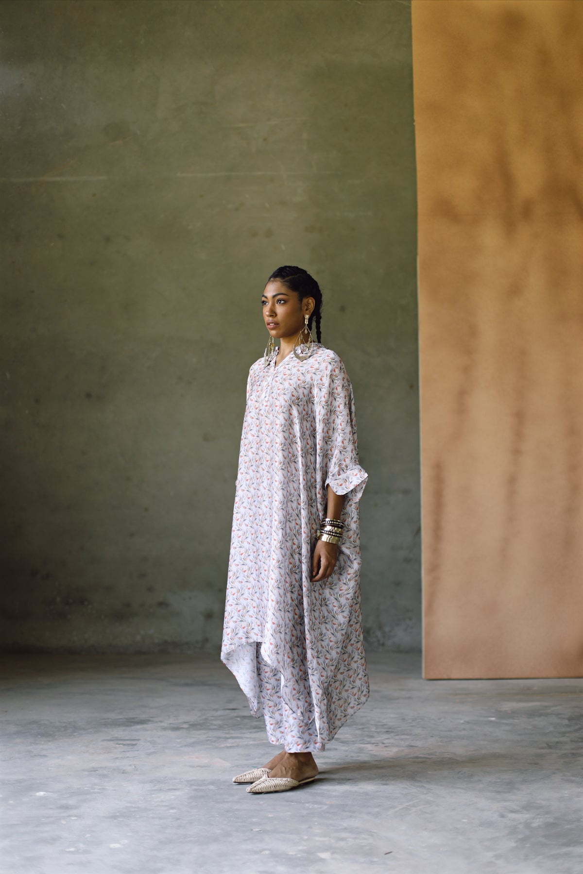 Oxford Long Kaftan  &amp; Pant Co-Ord Set