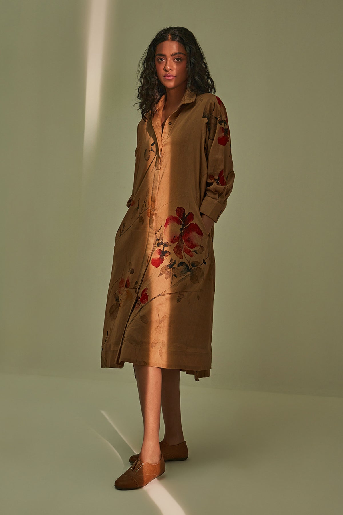 The Woods Camel Brown Dress