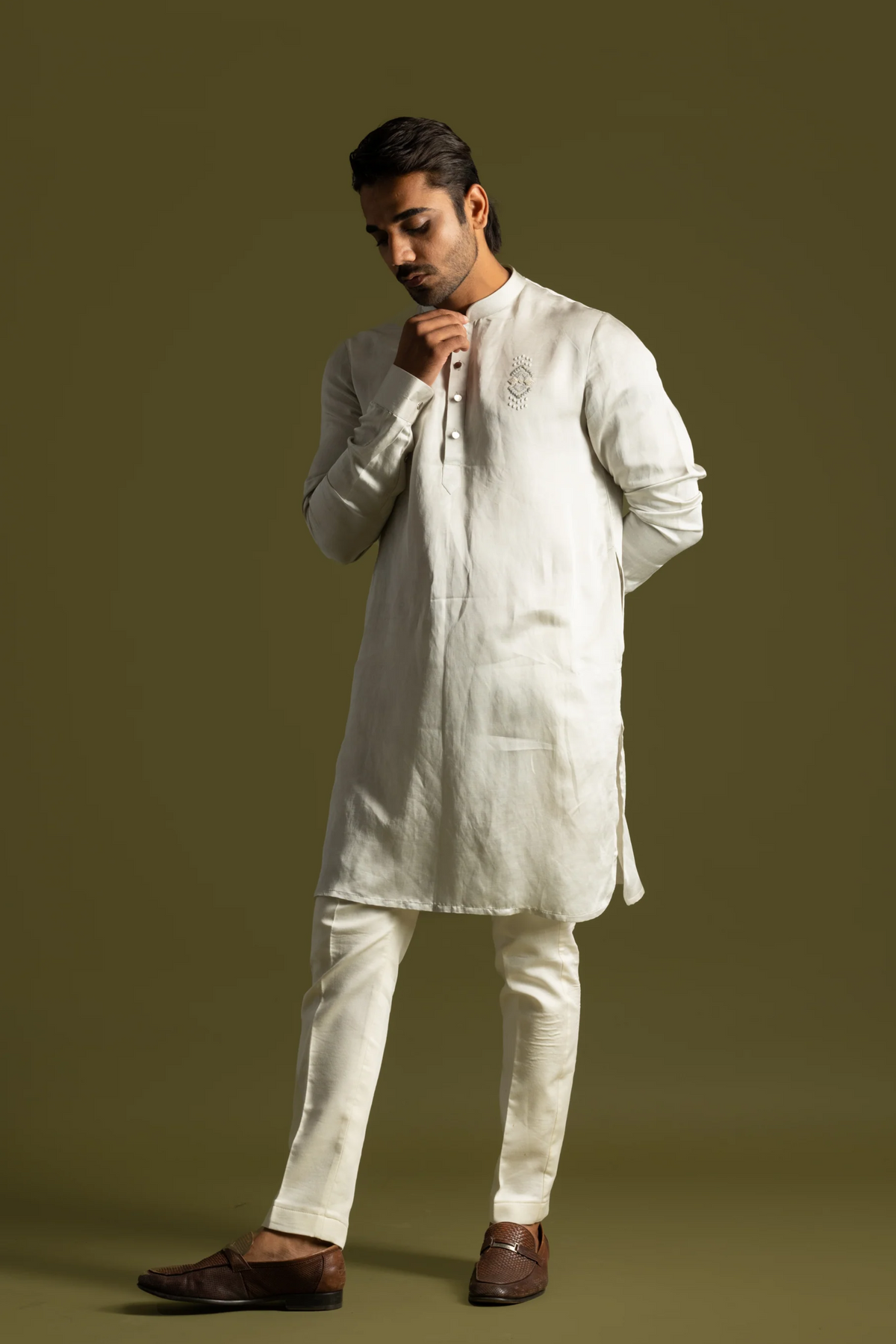 Light Grey Kurta Set