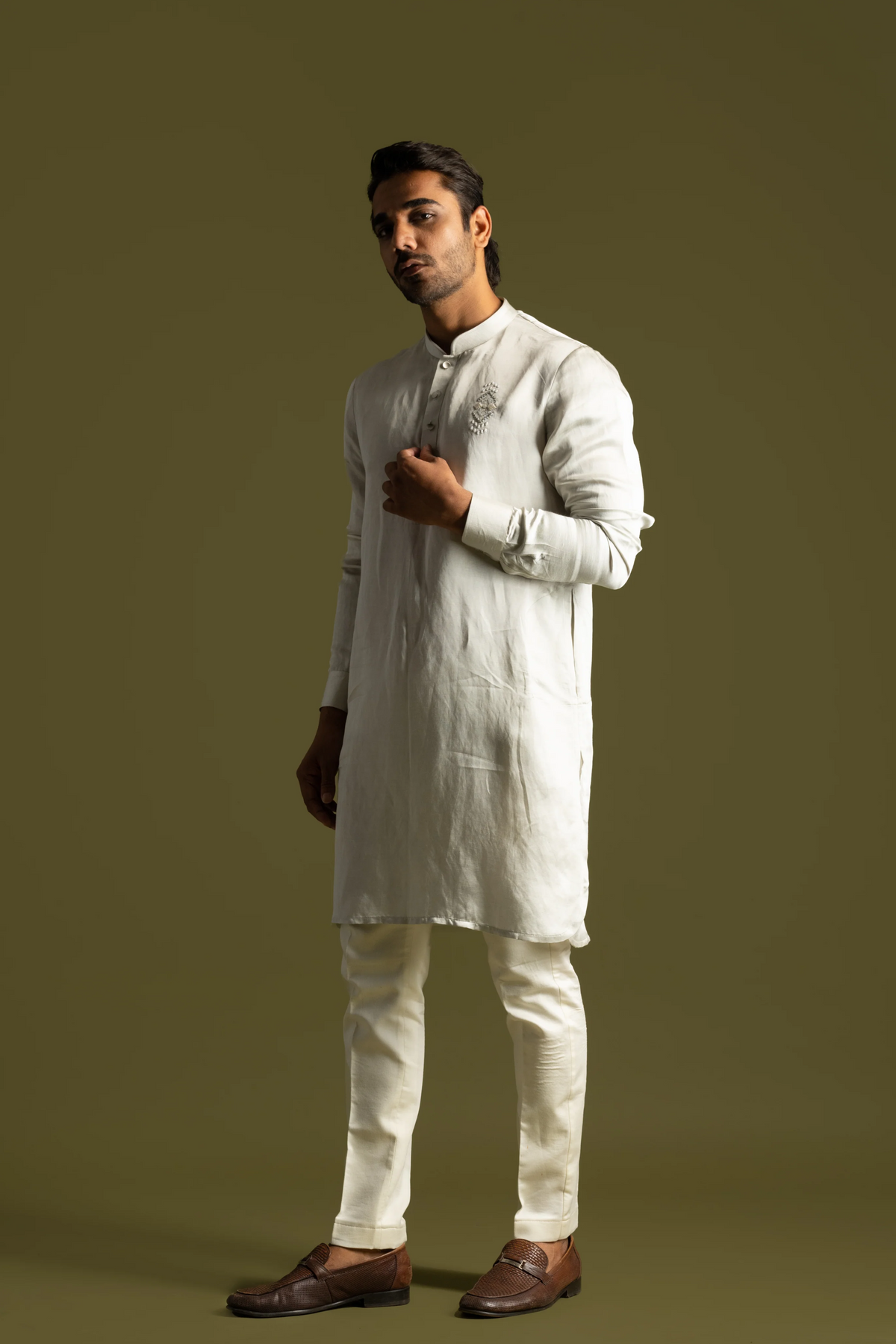 Light Grey Kurta Set