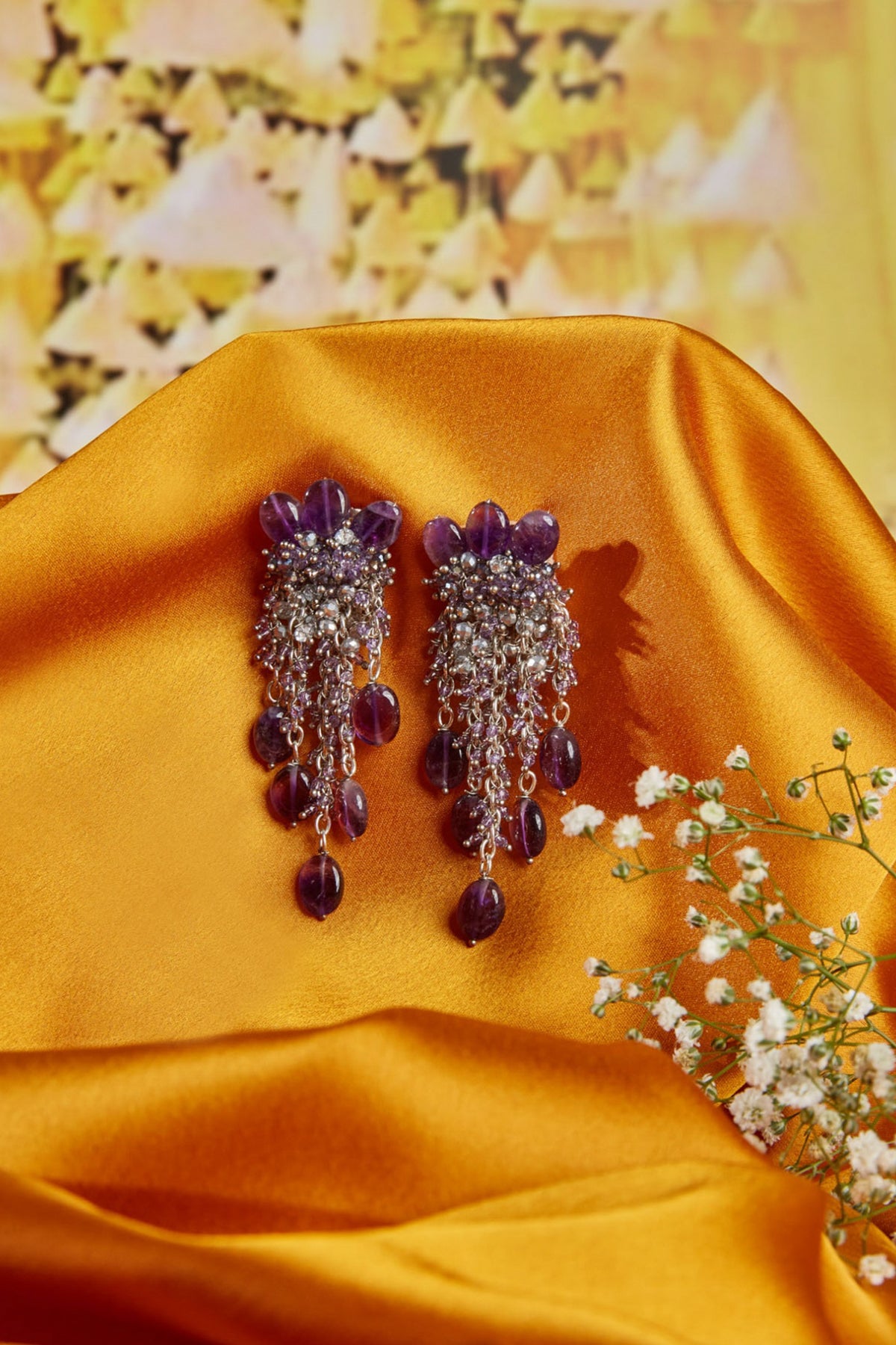 Handcrafted Purple  Danglers