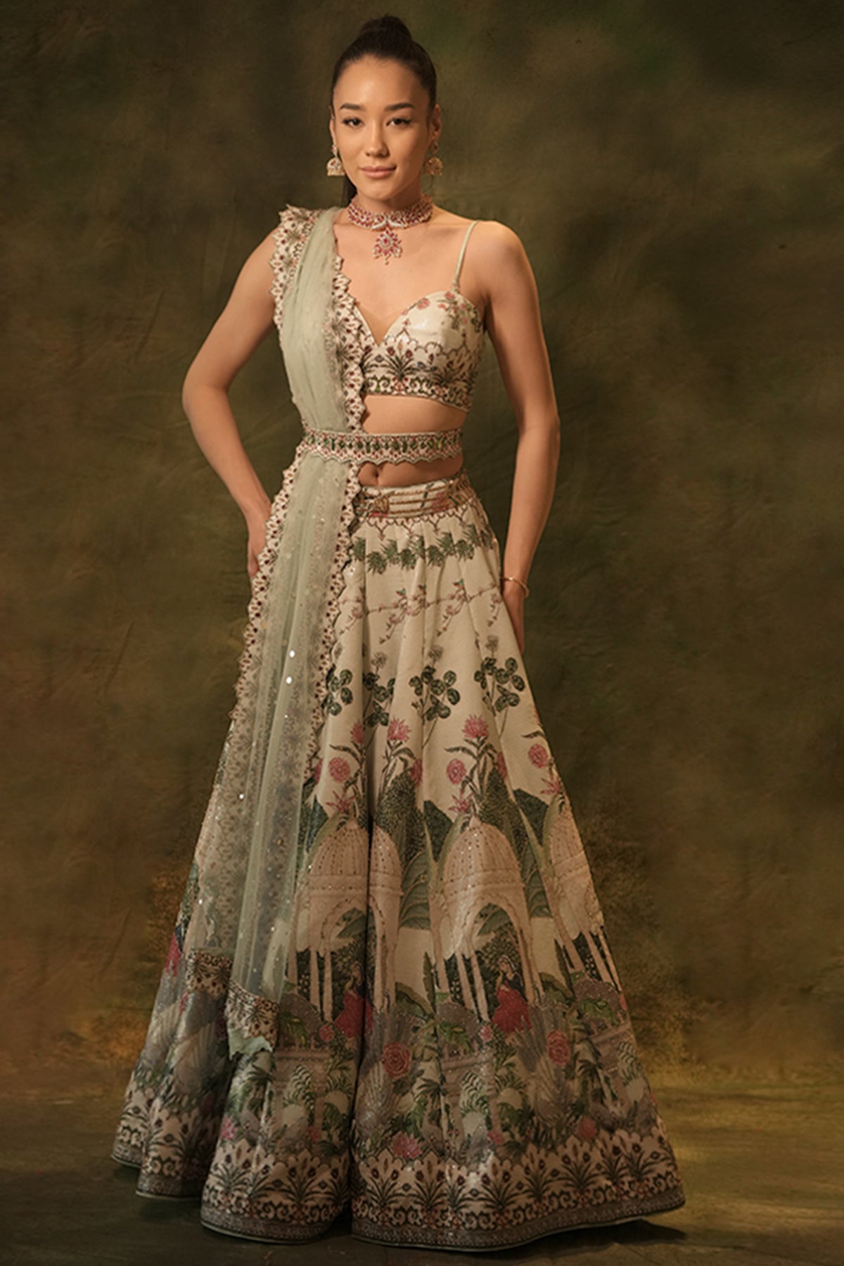 The Celadon Regal Lehenga Set