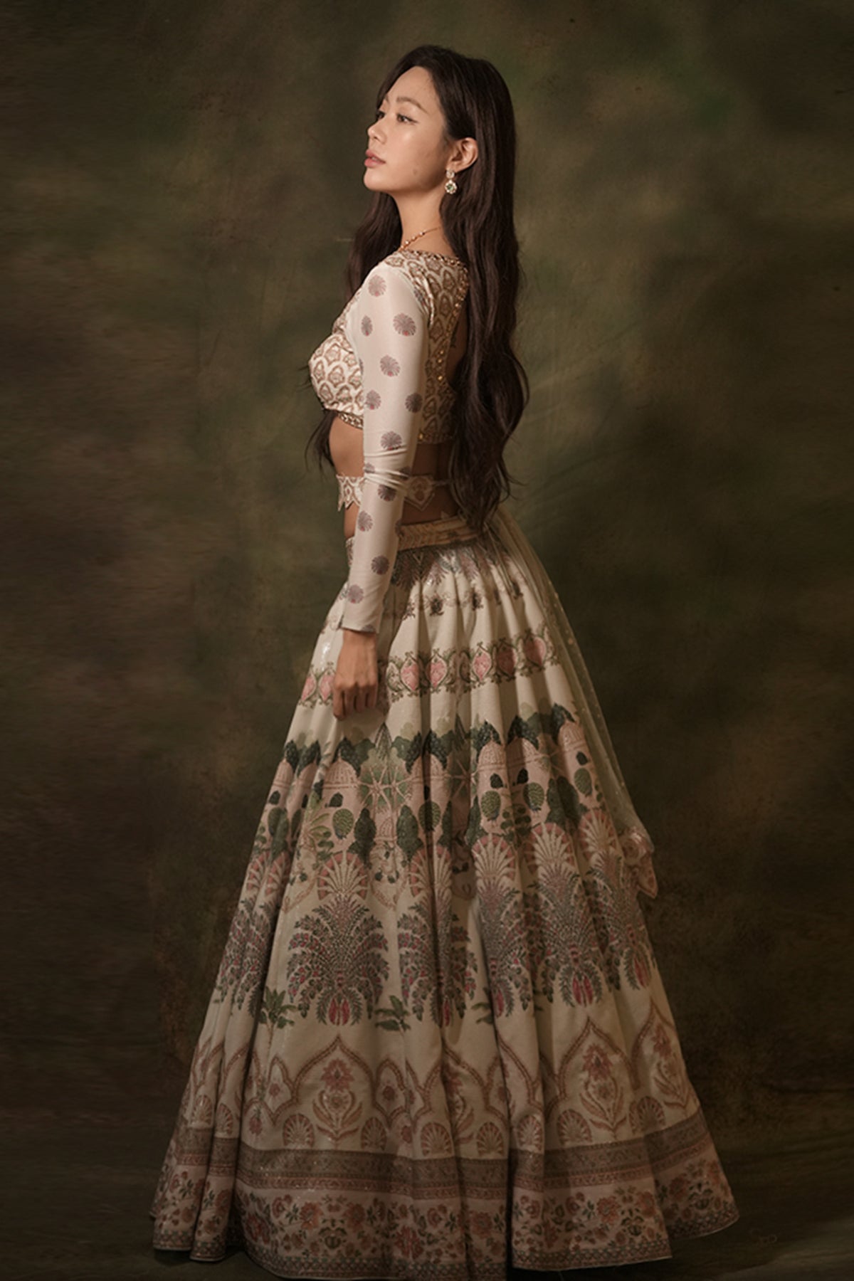 The Celadon Floral Lehenga Set