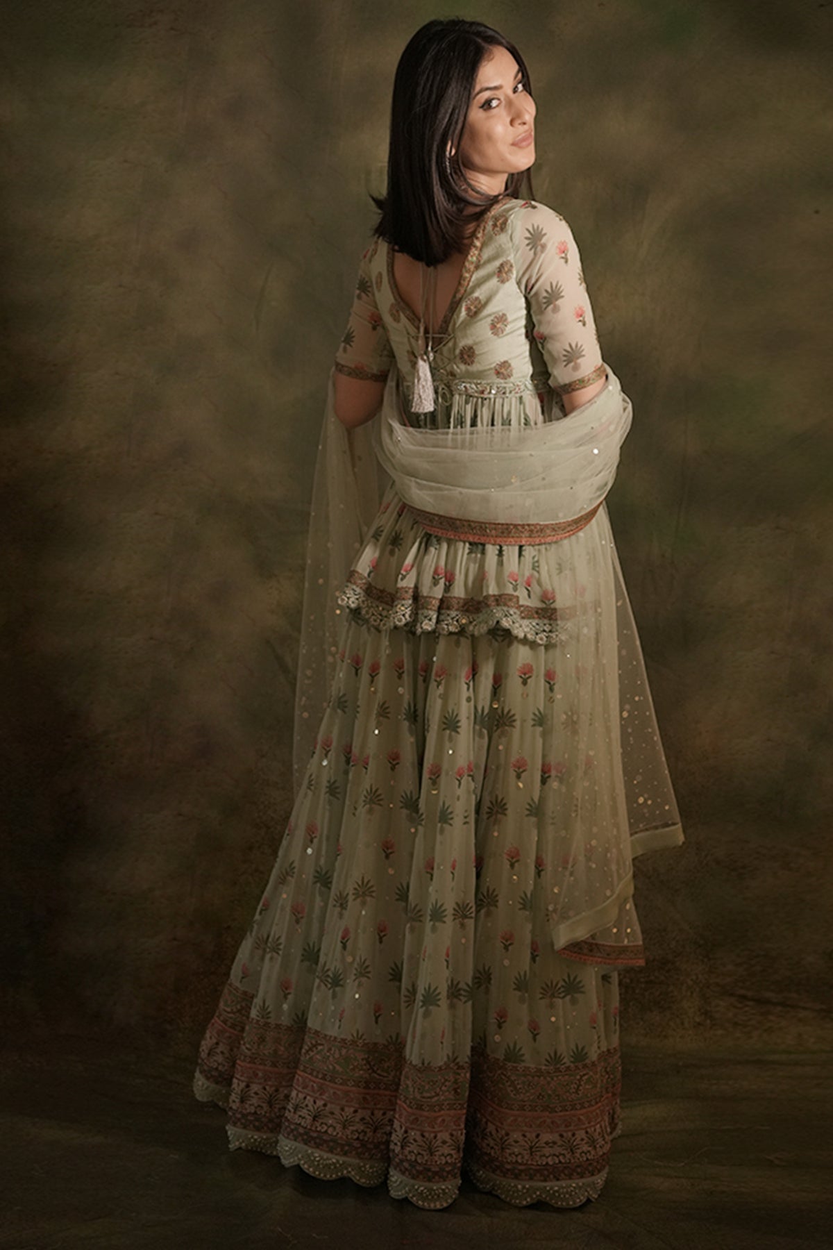 The Celadon Kurta Lehenga Set