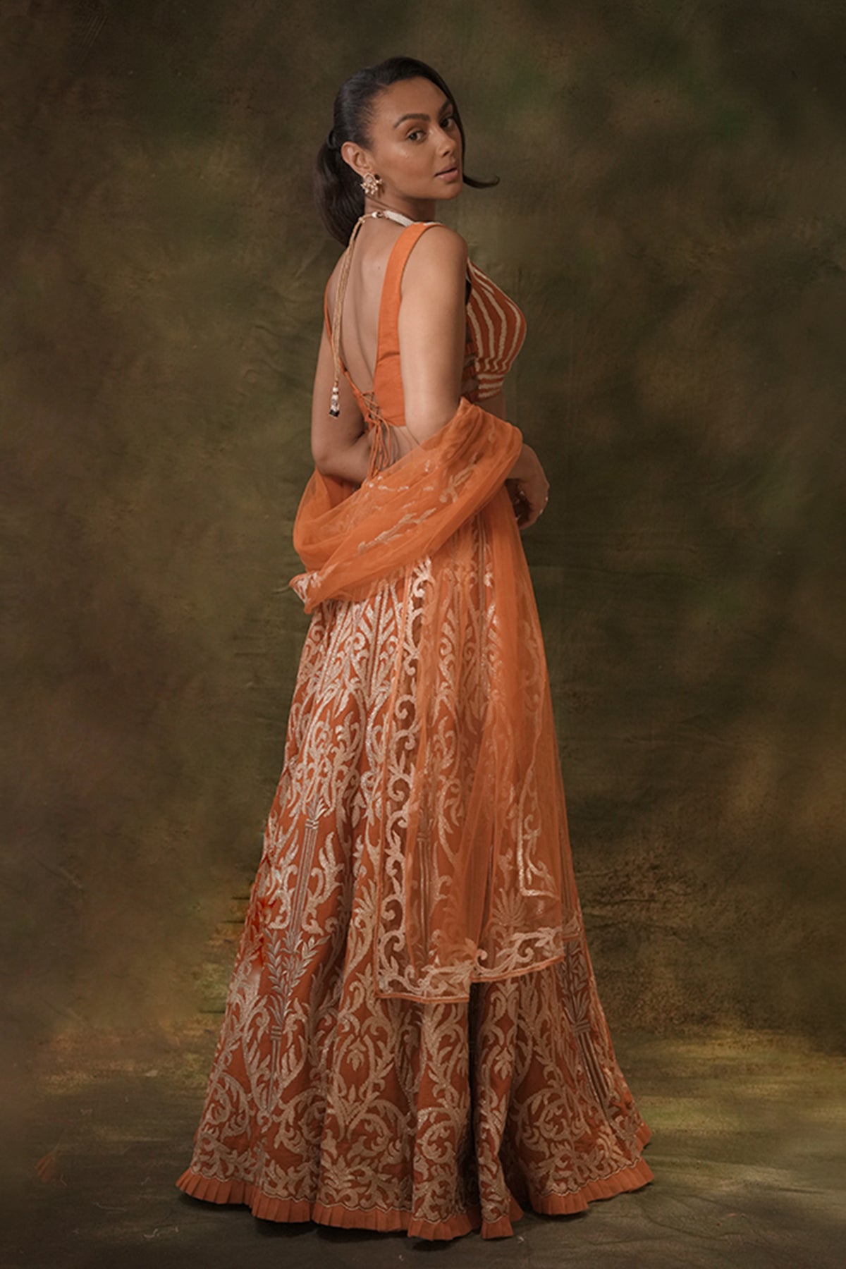 The Rust Gota Lehenga Set