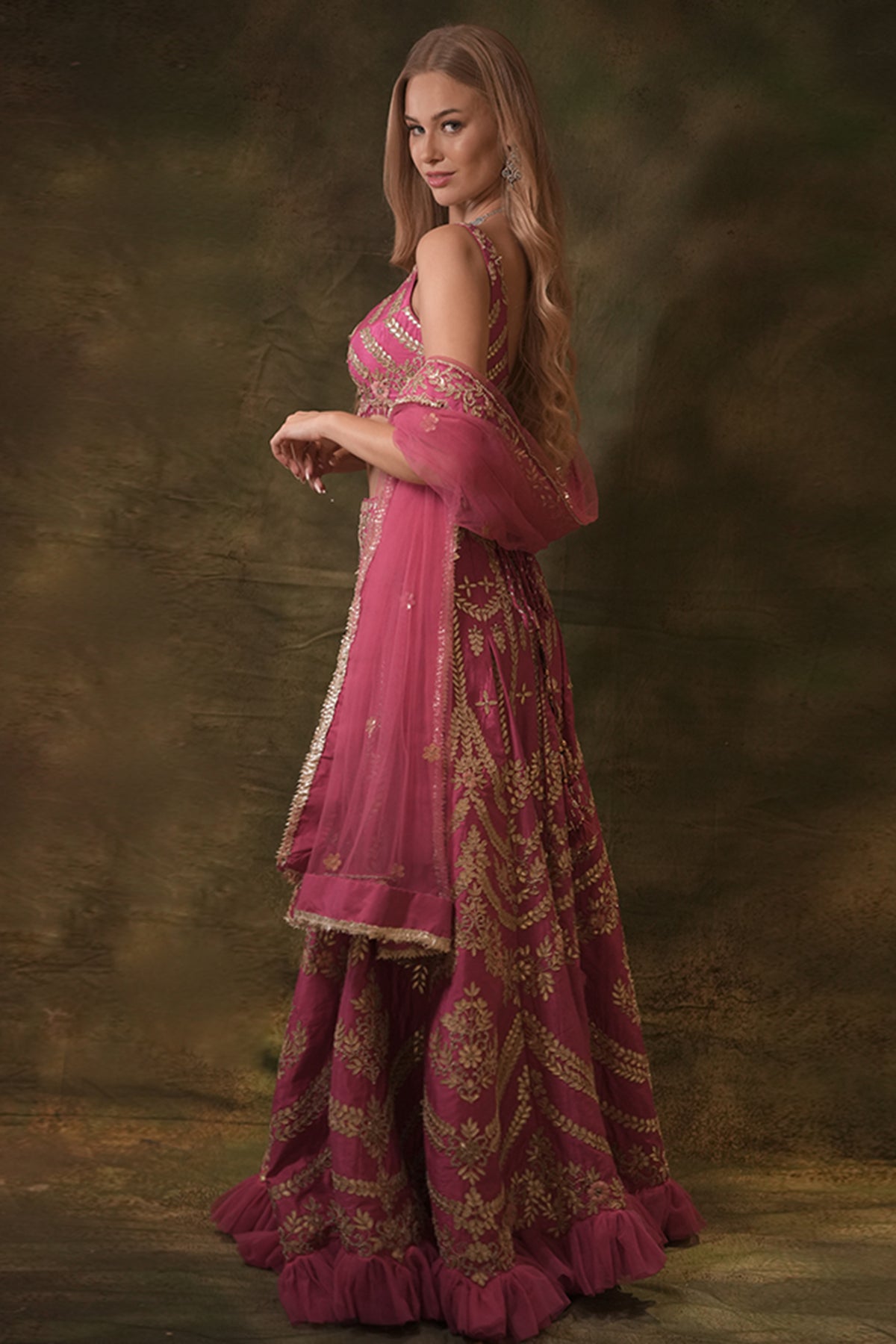 The Pink Gota Lehenga Set