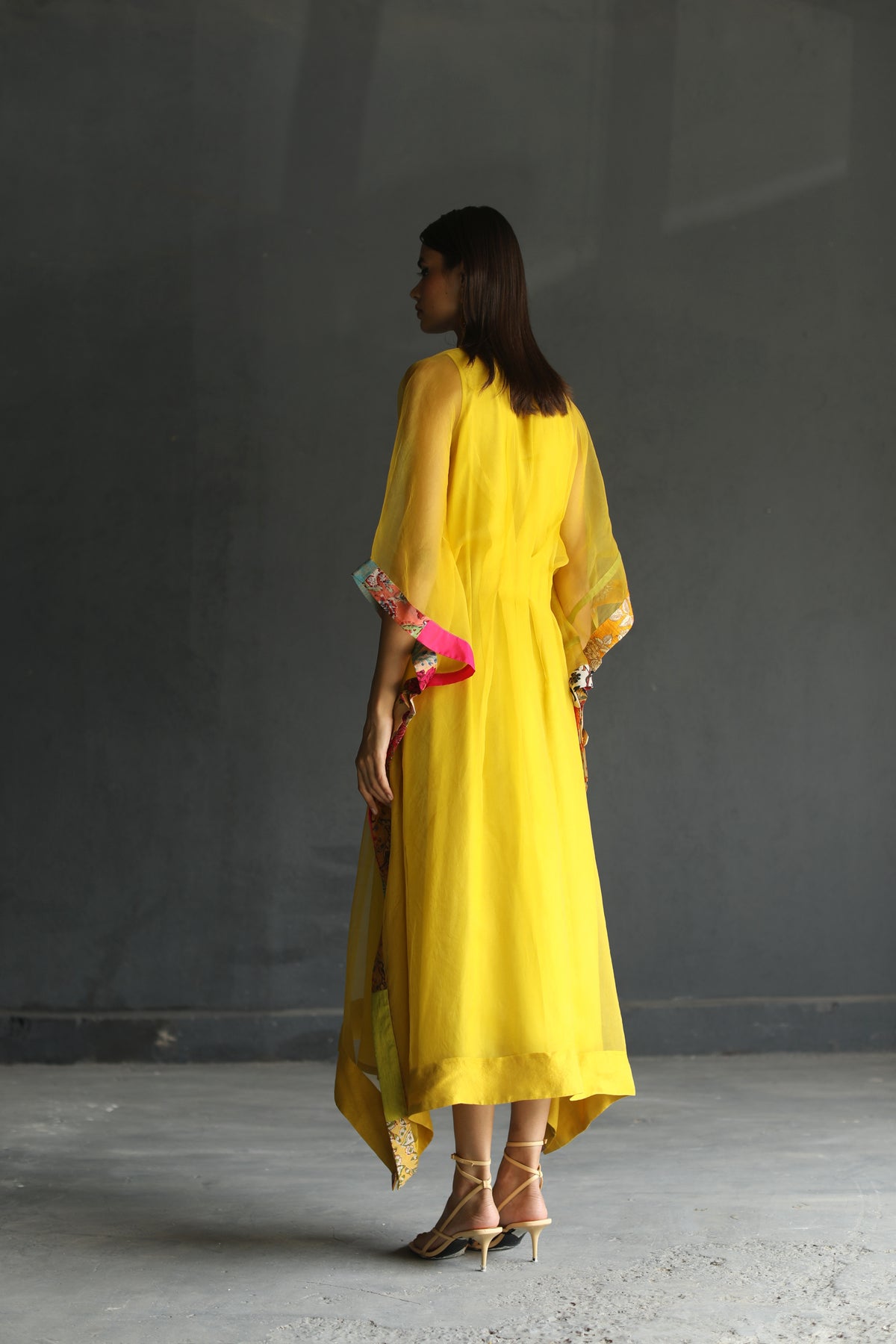 Yellow Organza Kaftan