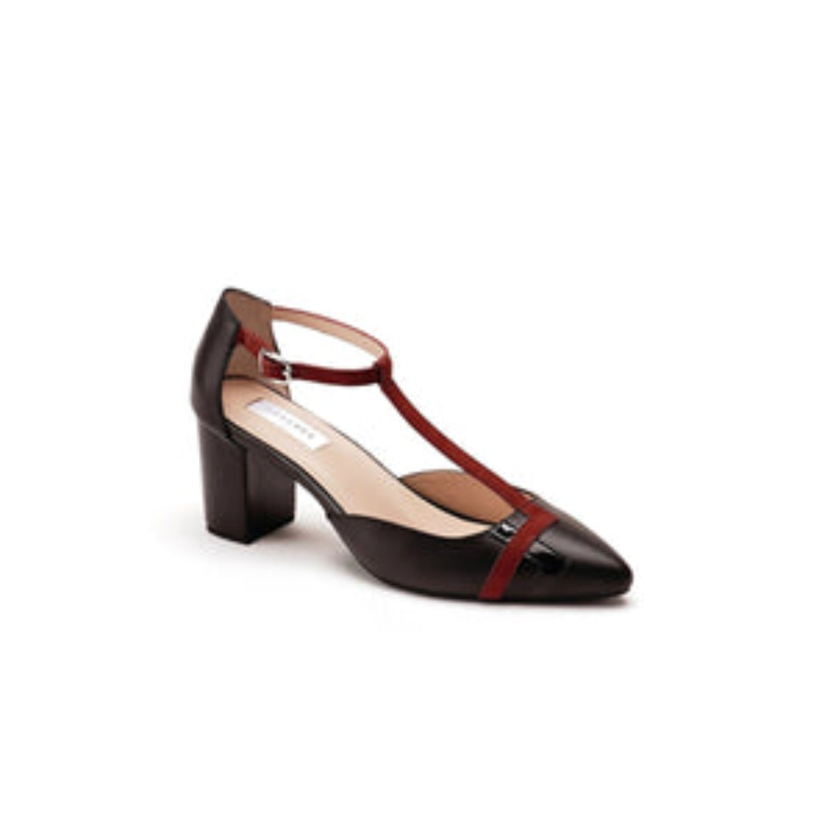 Black &amp; Rust 2.5 Inches Pointed Pumps