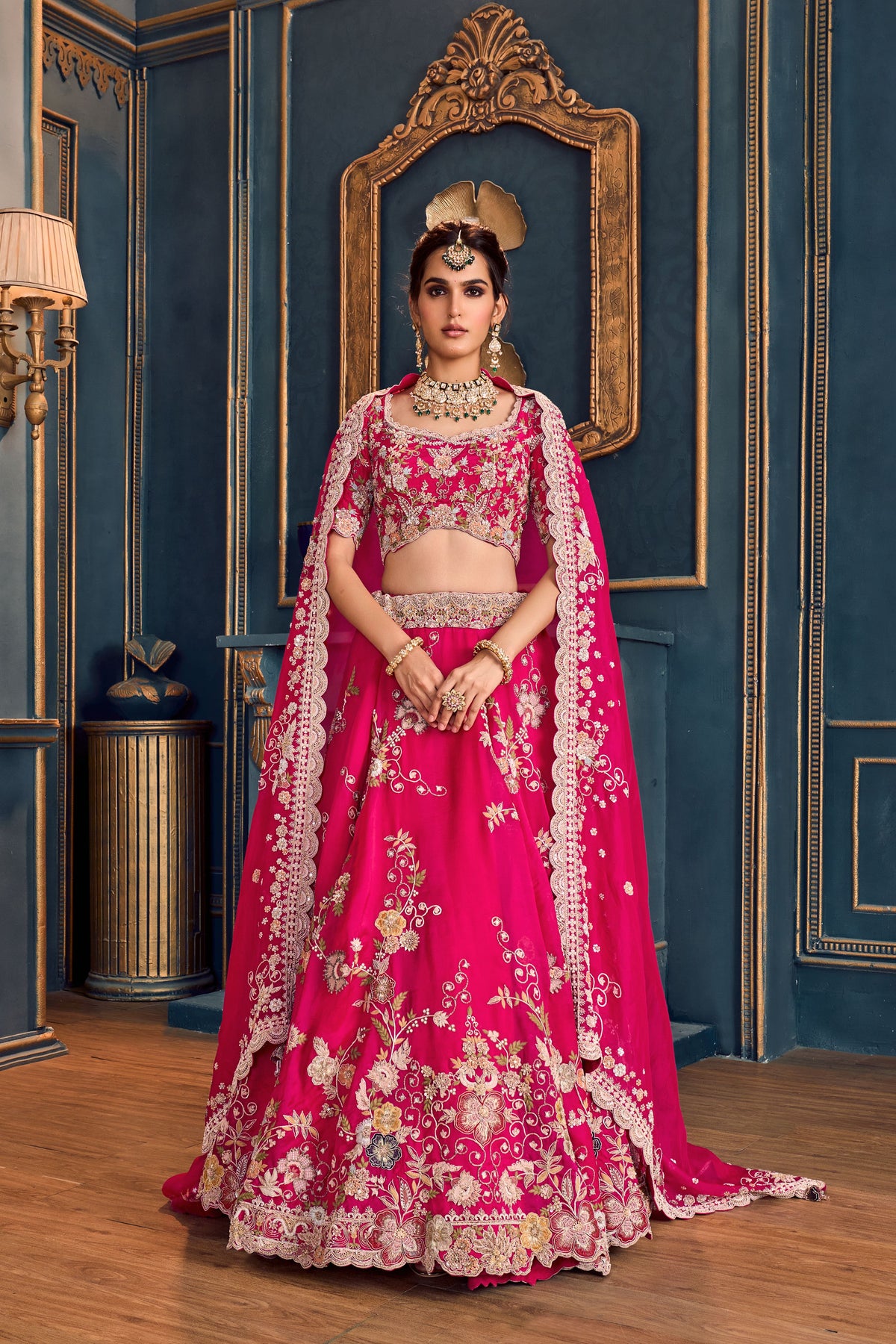 Fuchsia Pink Lehenga Set