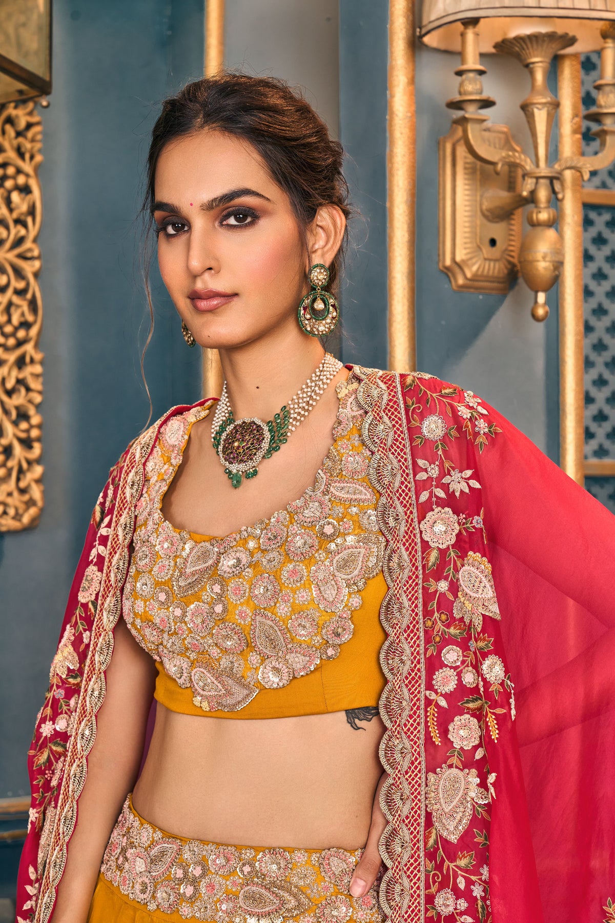 Classic Mustard Lehenga Set