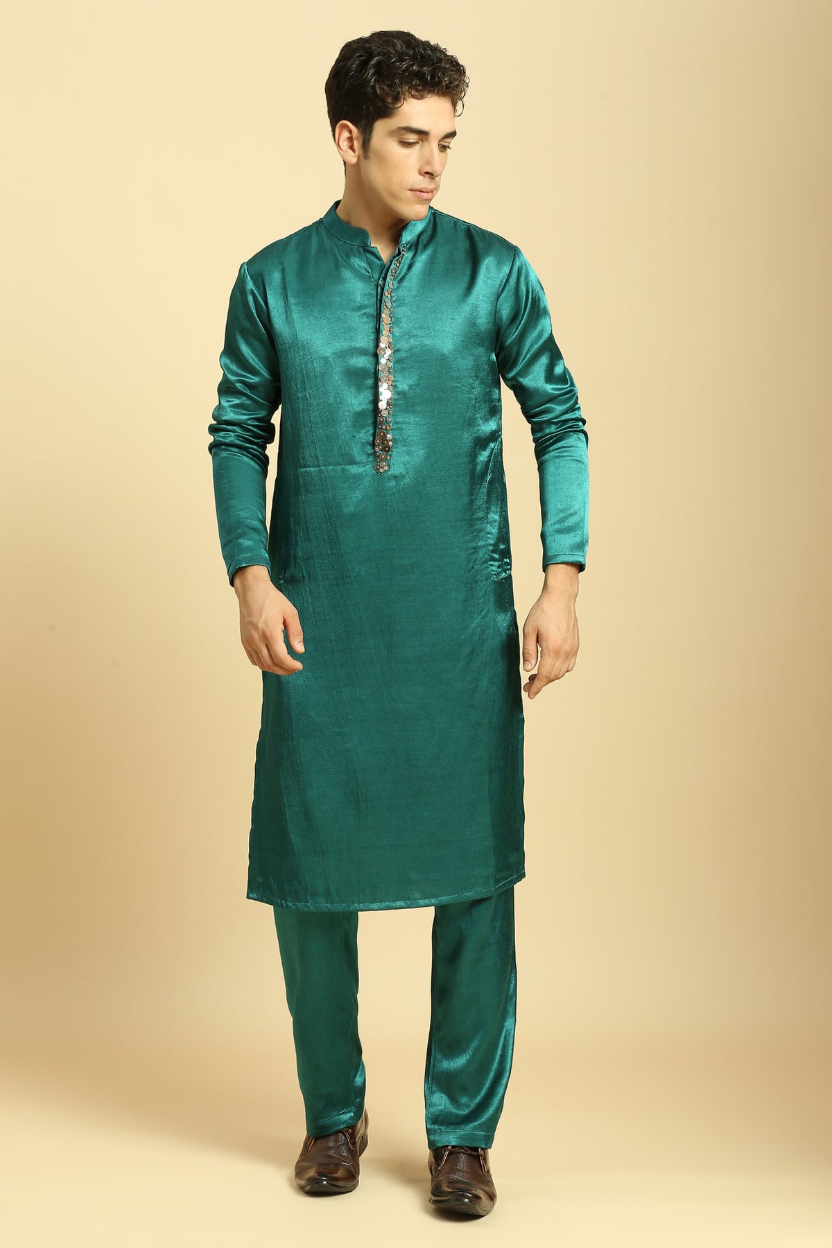 Teal Green Kurta With Pant