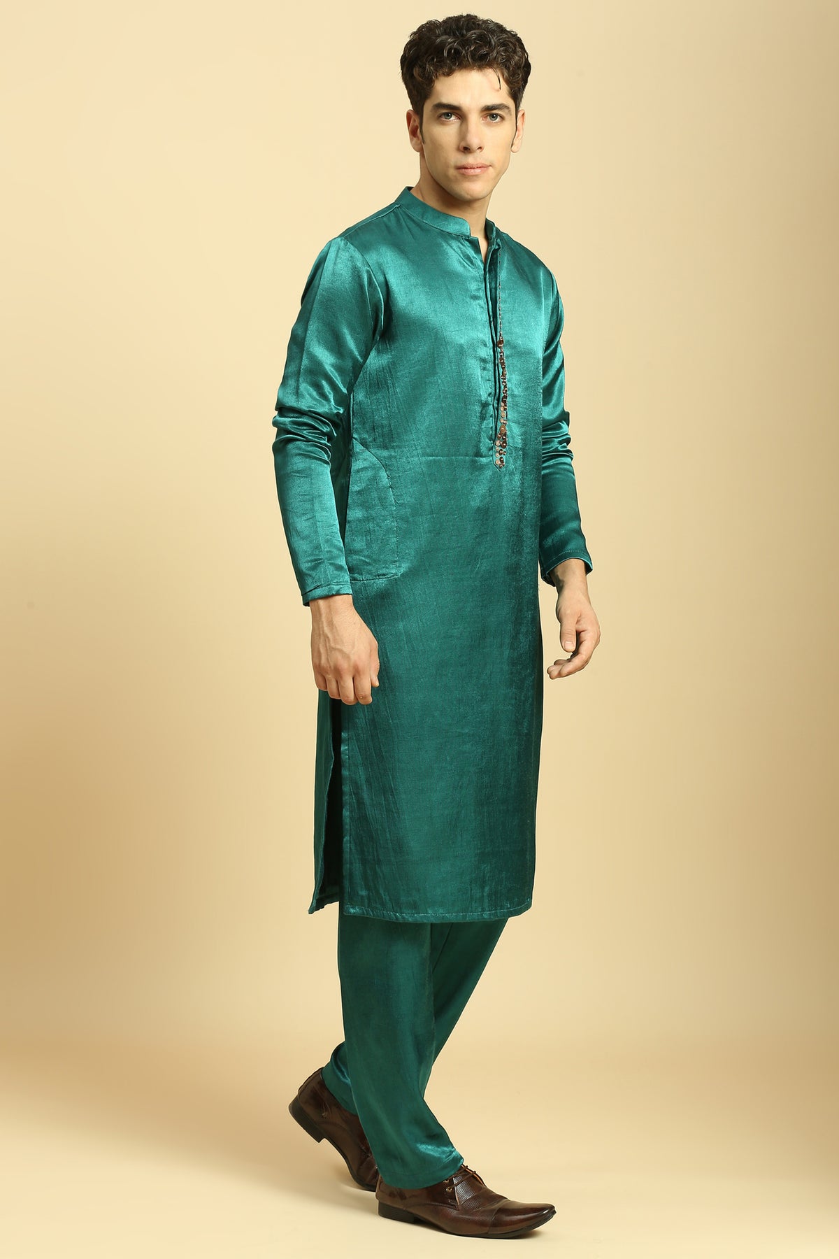 Teal Green Kurta With Pant