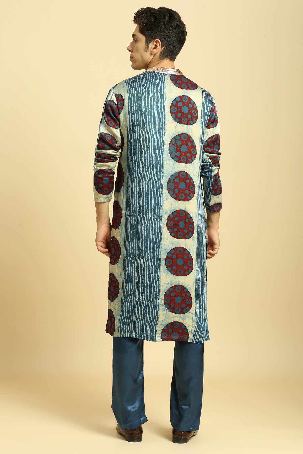 Blue Ajrakh Printed Kurta With pant