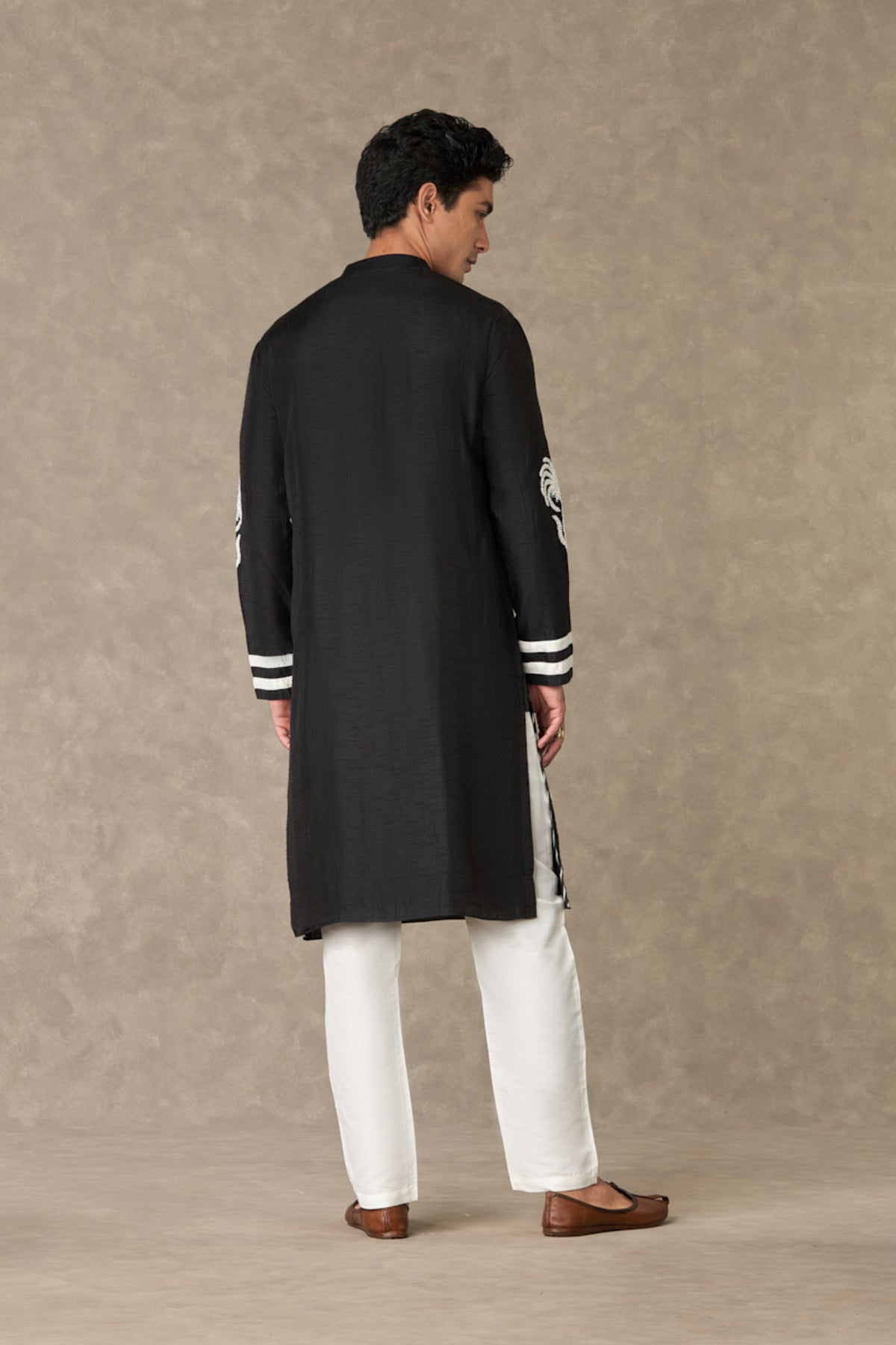 Black Shajara Kurta